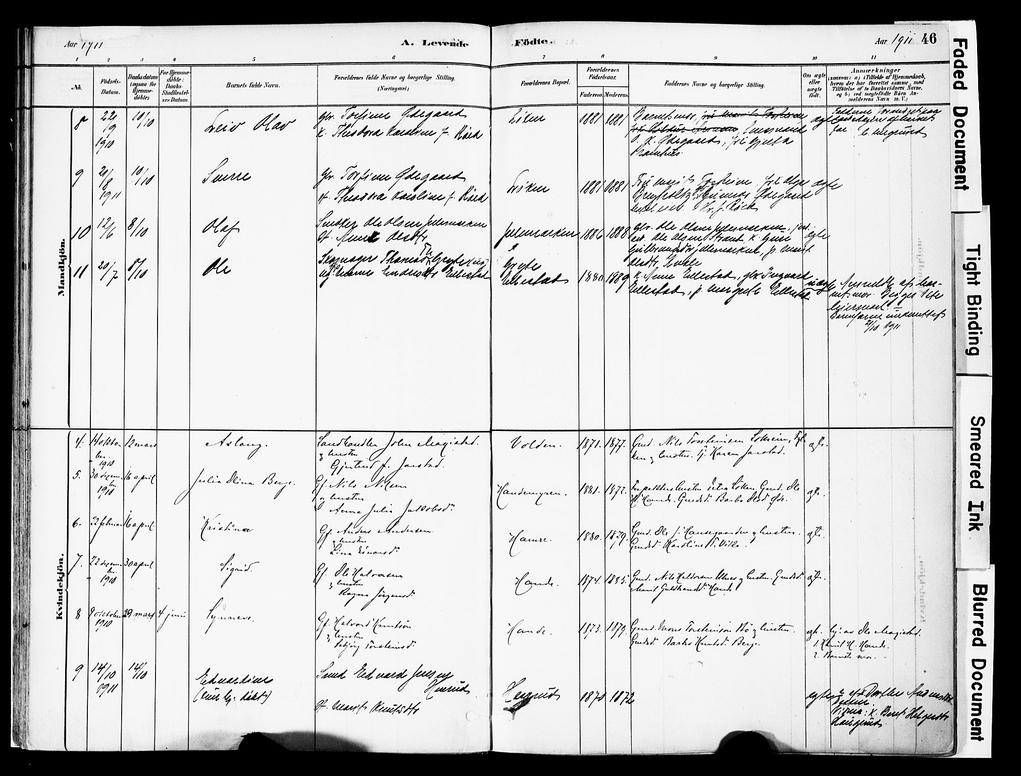 Vestre Slidre prestekontor, AV/SAH-PREST-136/H/Ha/Haa/L0004: Parish register (official) no. 4, 1881-1911, p. 46