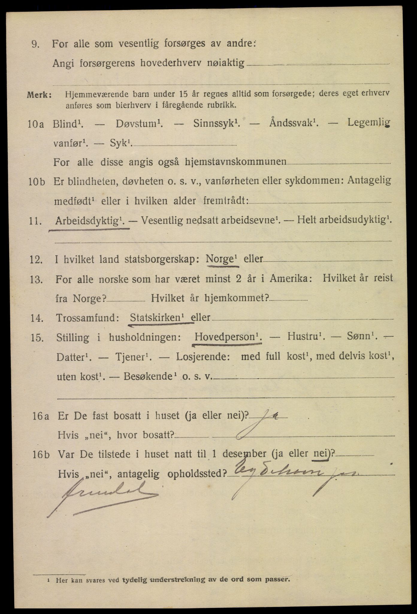 SAK, 1920 census for Kristiansand, 1920, p. 31040