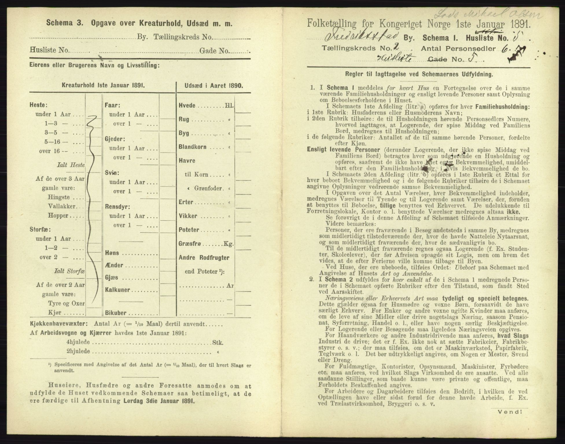 RA, 1891 census for 0103 Fredrikstad, 1891, p. 488