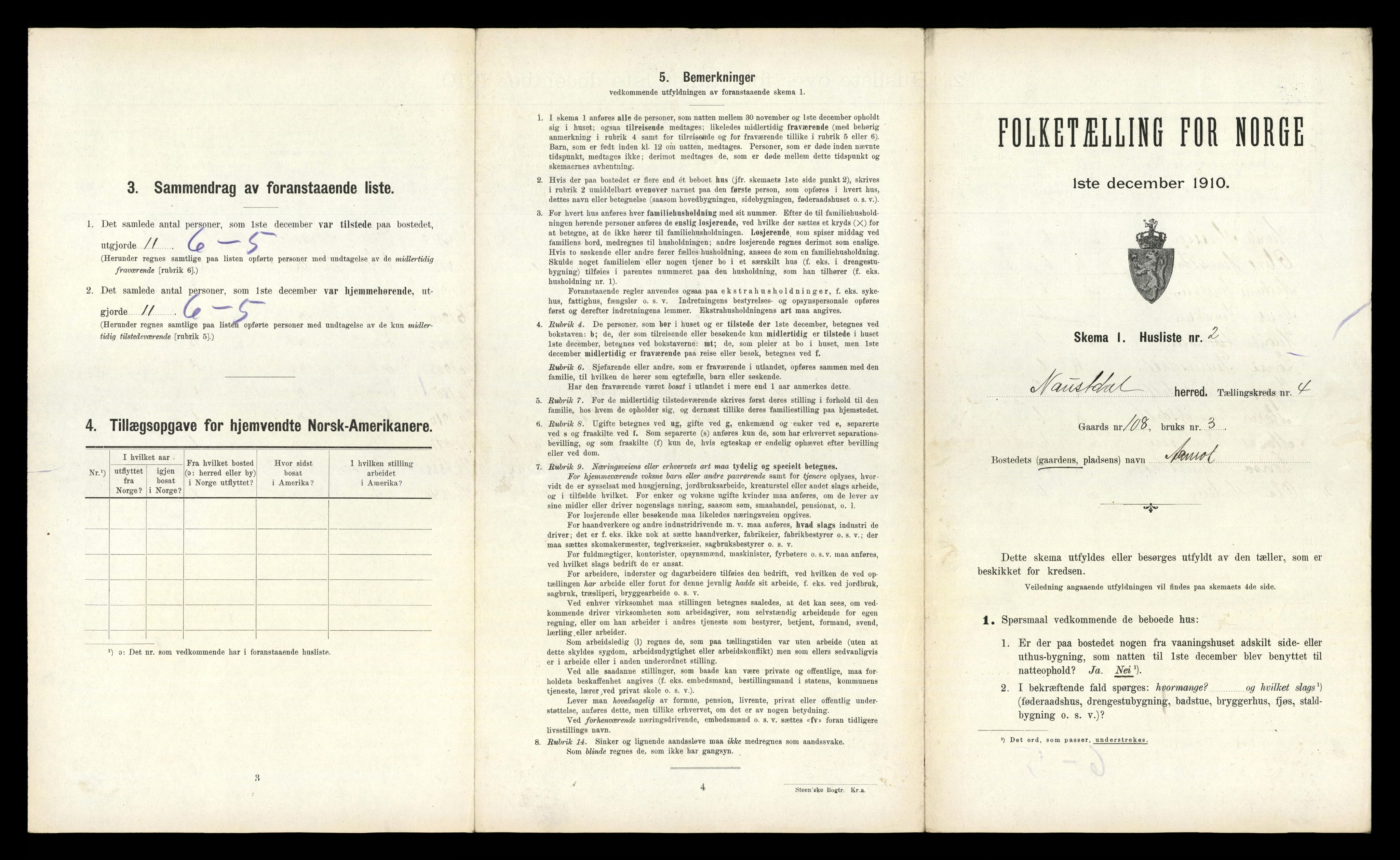 RA, 1910 census for Naustdal, 1910, p. 559