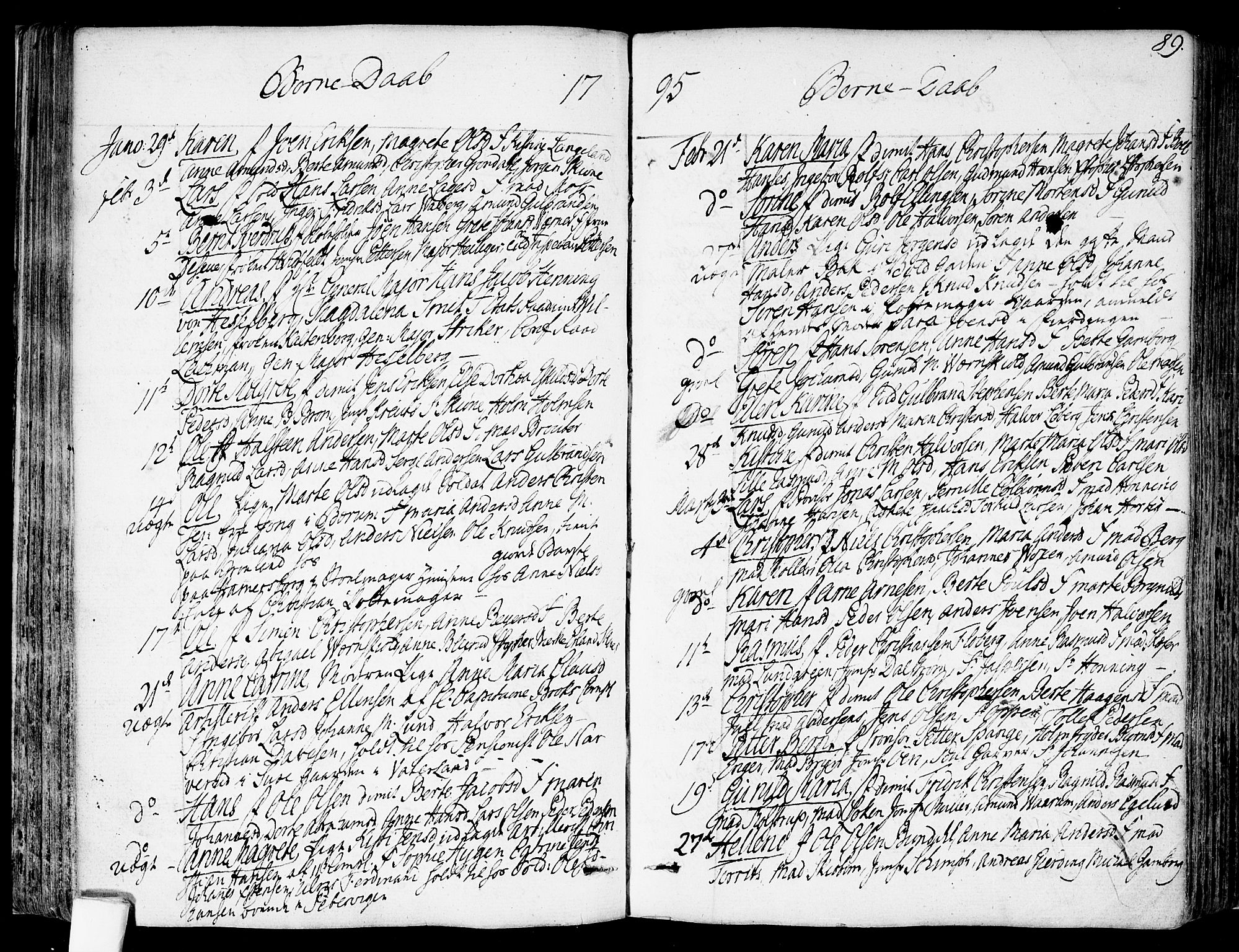 Garnisonsmenigheten Kirkebøker, SAO/A-10846/F/Fa/L0003: Parish register (official) no. 3, 1777-1809, p. 89