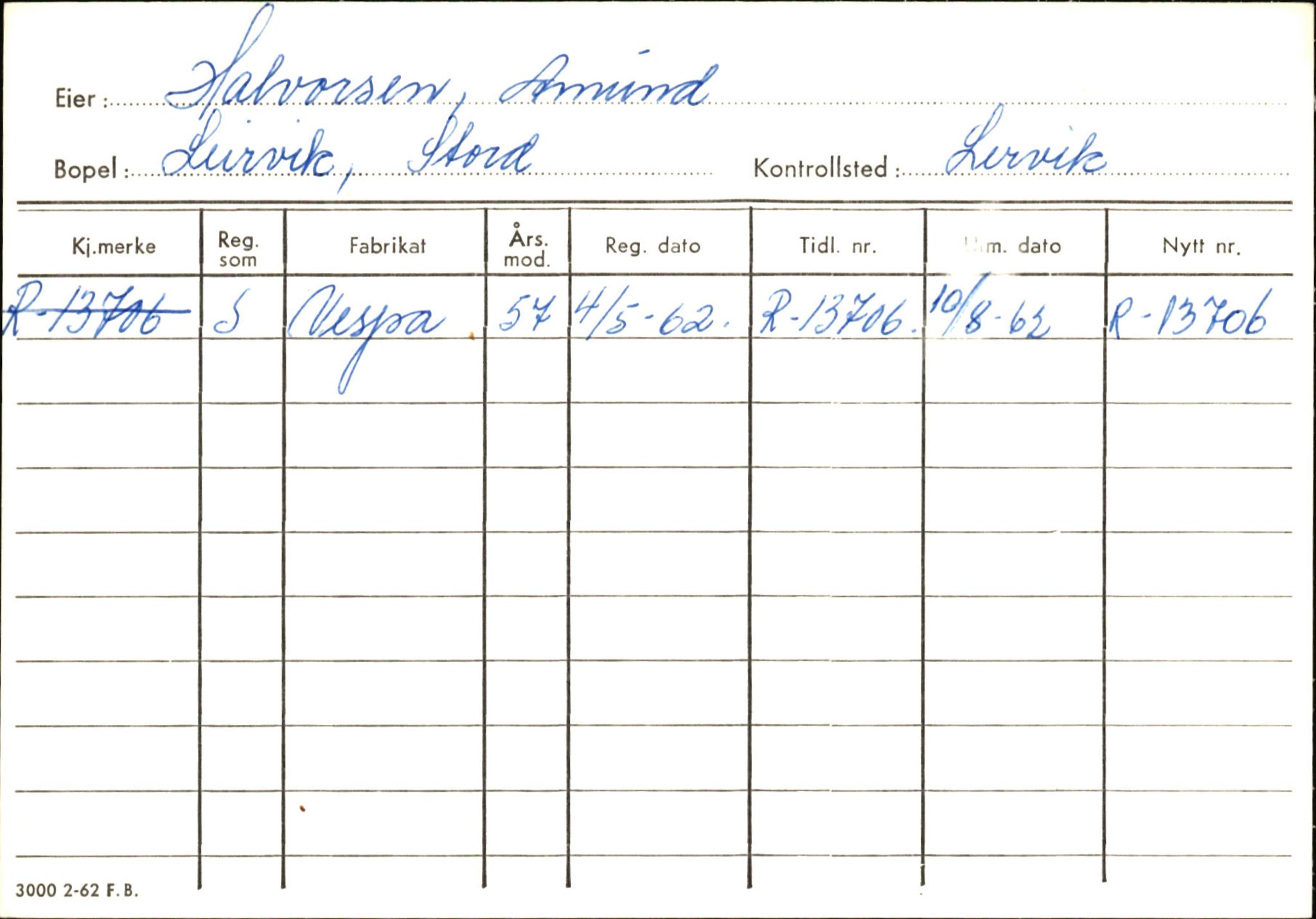 Statens vegvesen, Hordaland vegkontor, SAB/A-5201/2/Ha/L0018: R-eierkort H, 1920-1971, p. 318