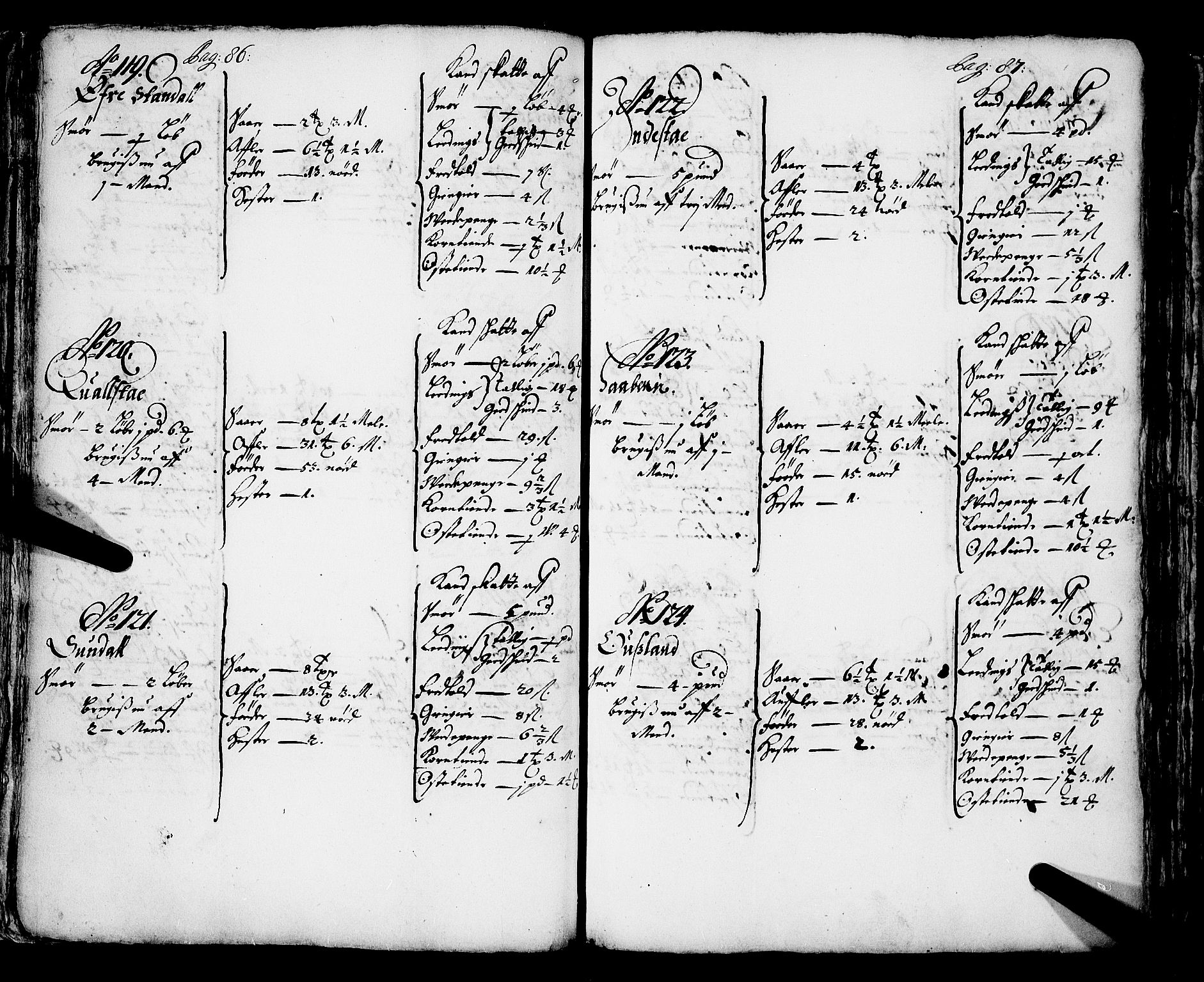 Rentekammeret inntil 1814, Realistisk ordnet avdeling, AV/RA-EA-4070/N/Nb/Nba/L0043: Sunnfjord fogderi, 1667, p. 86-87