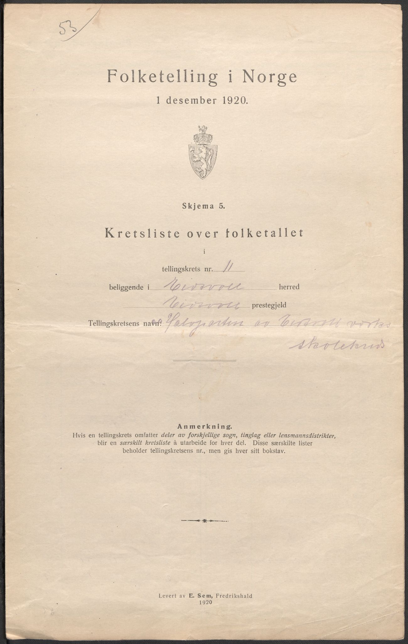 SAO, 1920 census for Eidsvoll, 1920, p. 50