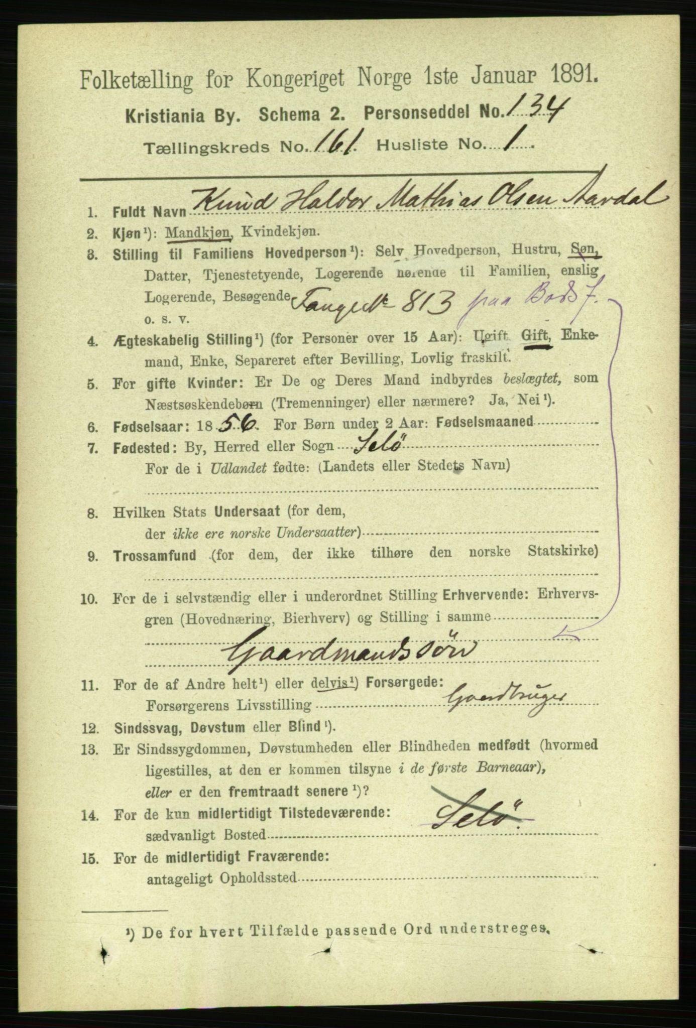 RA, 1891 census for 0301 Kristiania, 1891, p. 91552