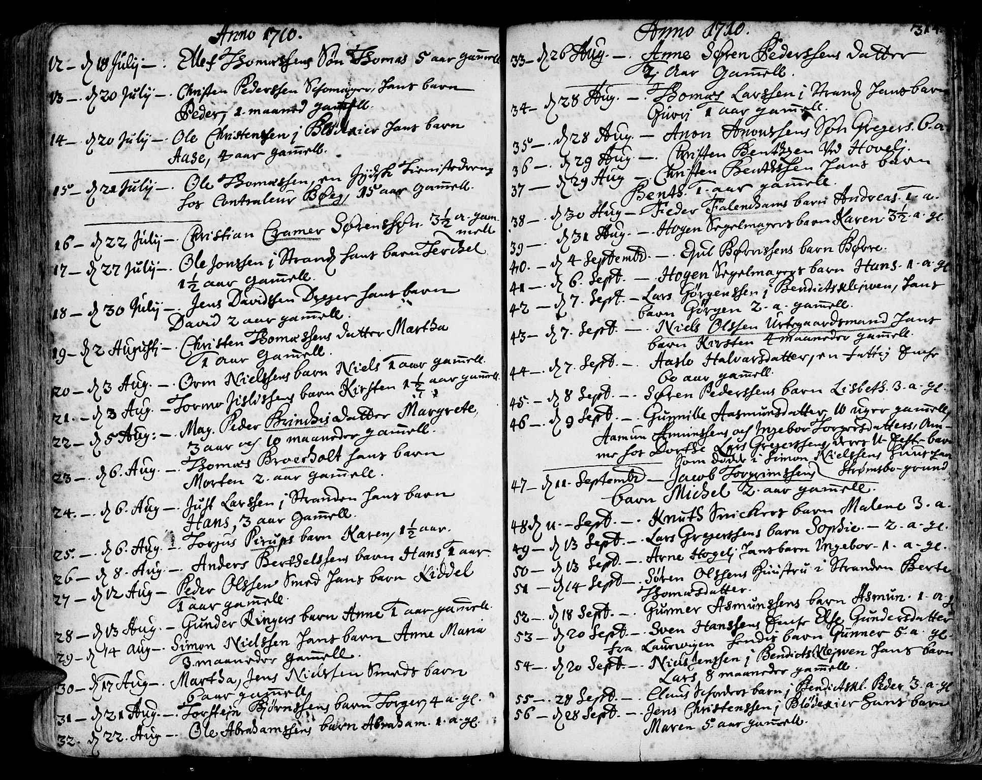 Arendal sokneprestkontor, Trefoldighet, SAK/1111-0040/F/Fa/L0001: Parish register (official) no. A 1, 1703-1815, p. 398