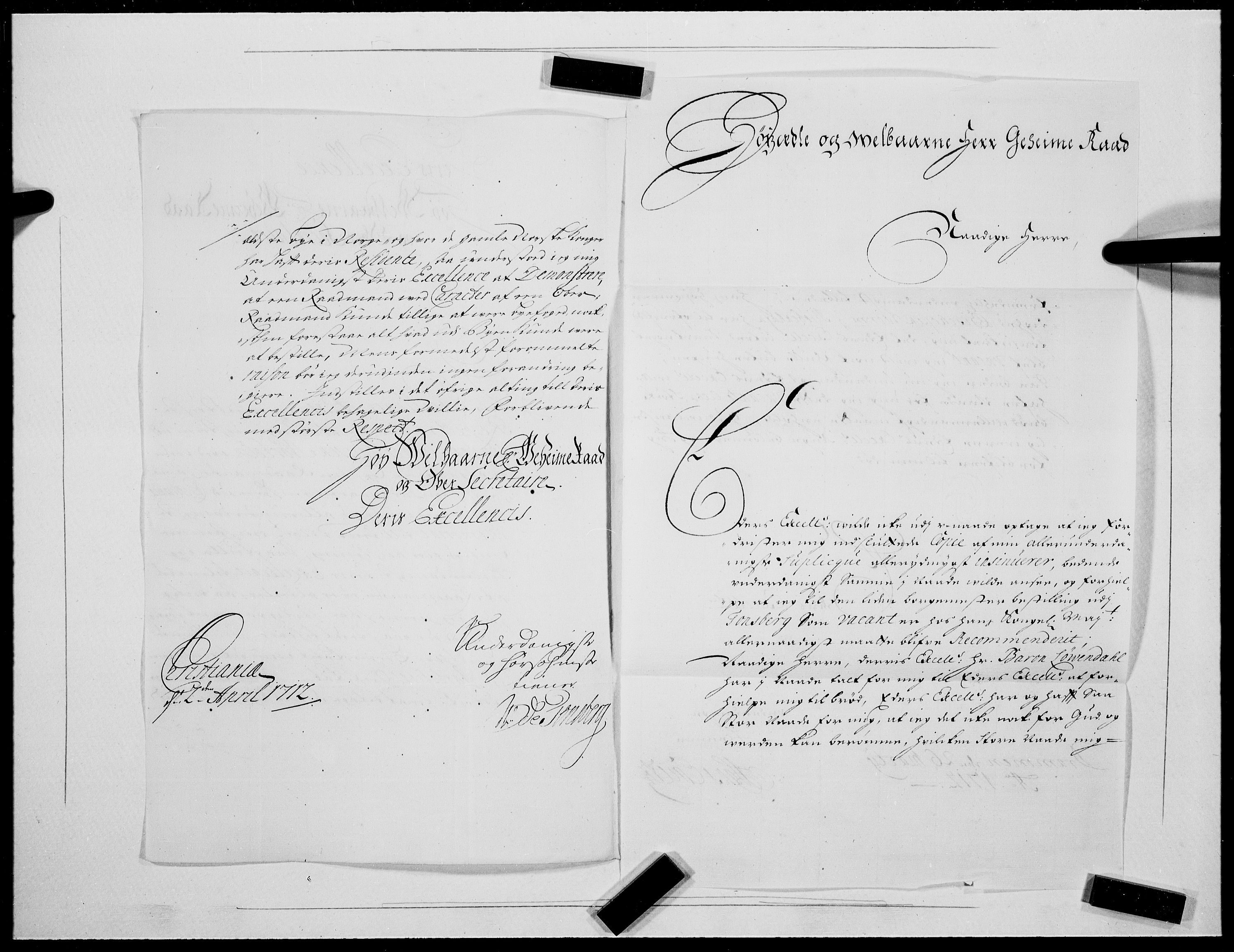 Danske Kanselli 1572-1799, AV/RA-EA-3023/F/Fc/Fcc/Fcca/L0071: Norske innlegg 1572-1799, 1712, p. 60