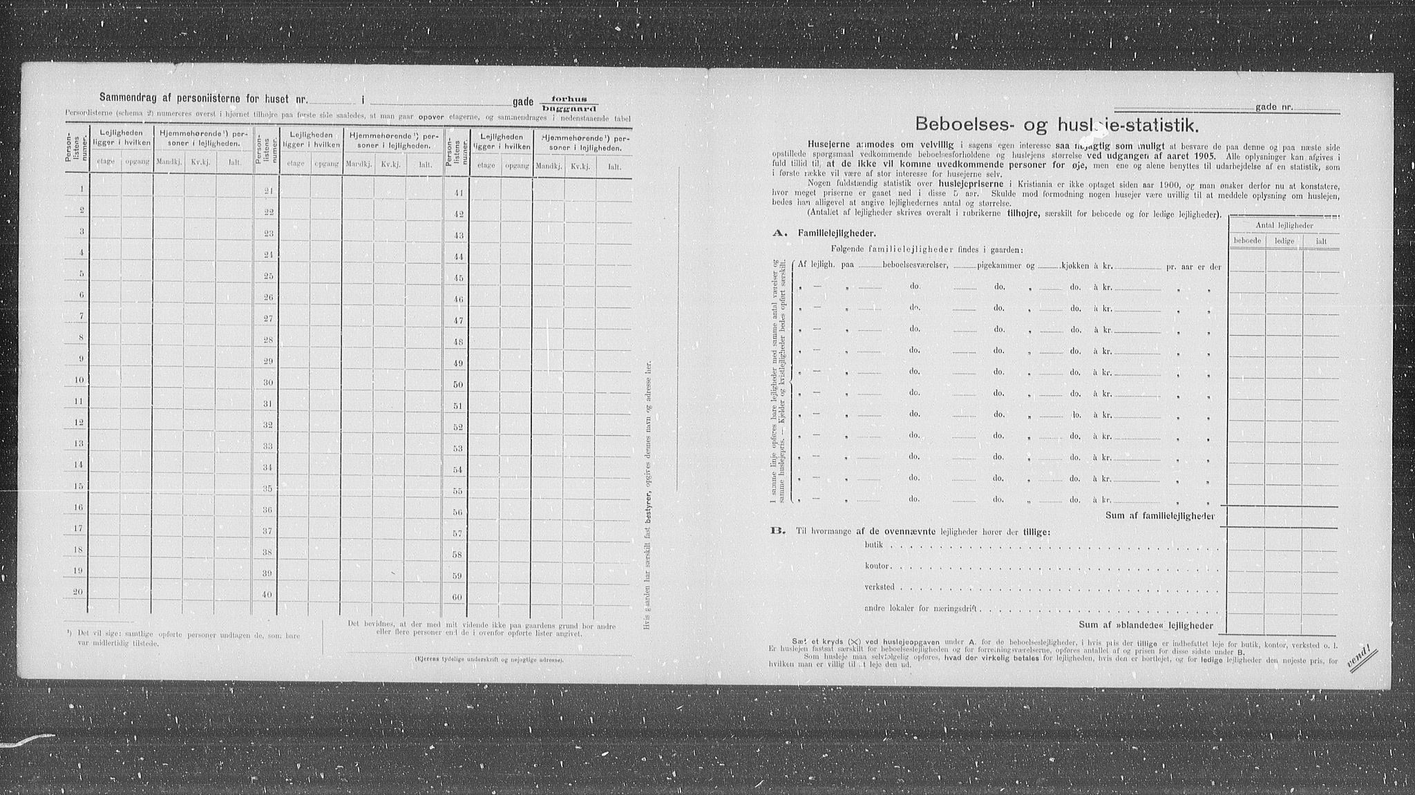 OBA, Municipal Census 1905 for Kristiania, 1905, p. 27309