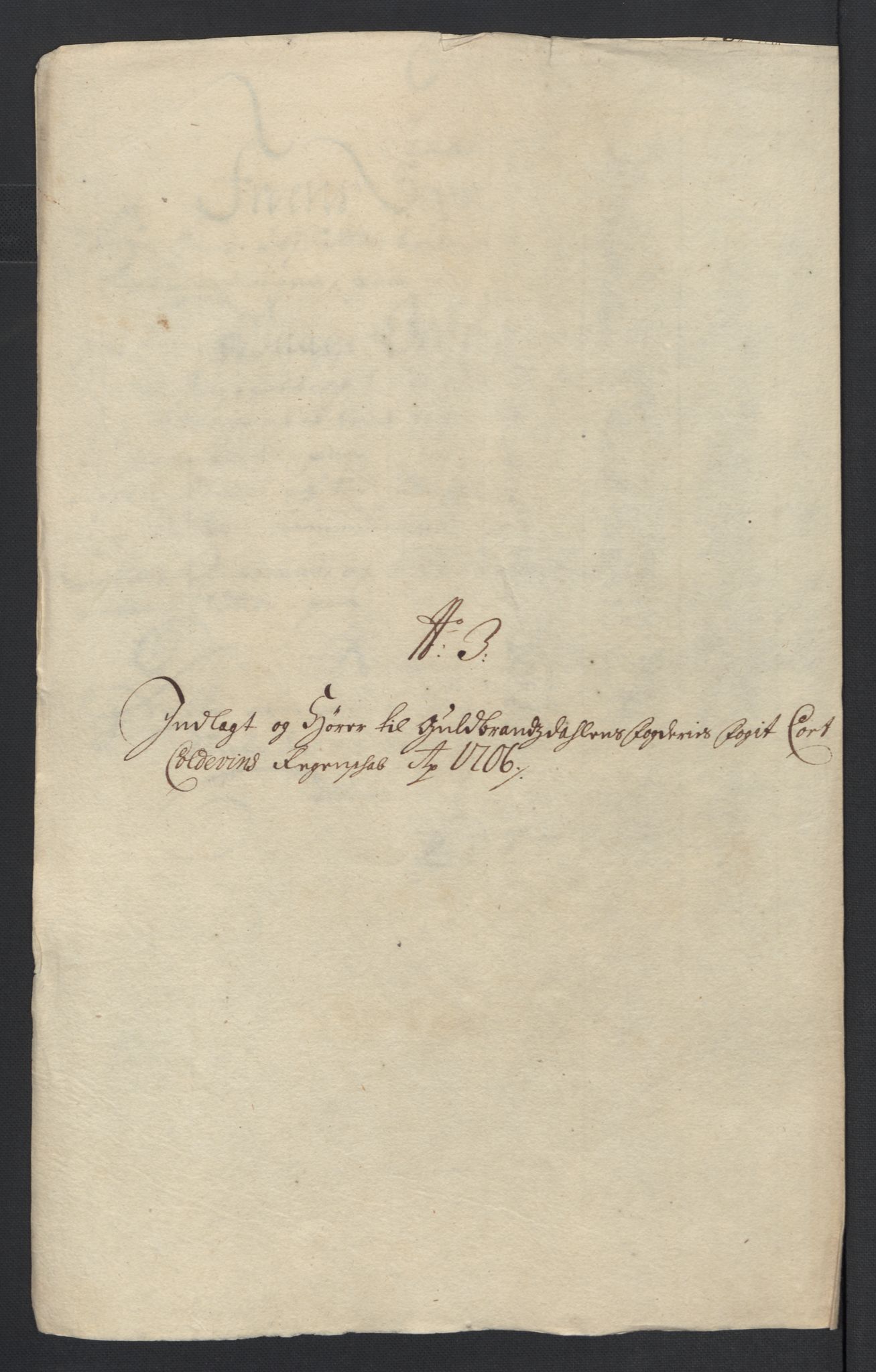 Rentekammeret inntil 1814, Reviderte regnskaper, Fogderegnskap, RA/EA-4092/R17/L1178: Fogderegnskap Gudbrandsdal, 1705-1707, p. 175