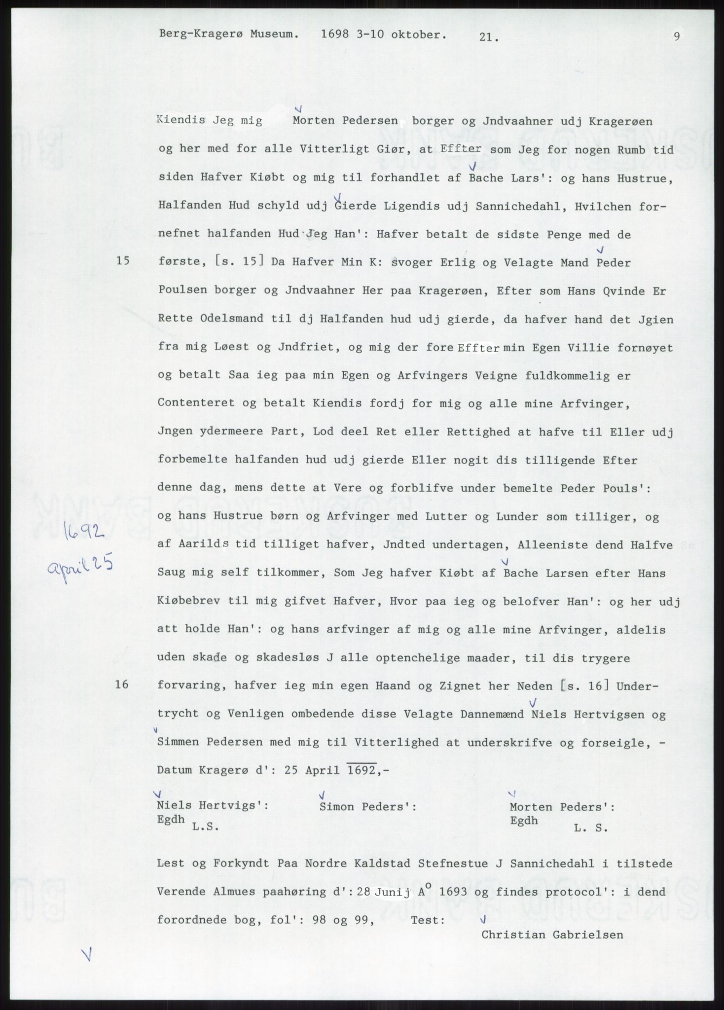 Samlinger til kildeutgivelse, Diplomavskriftsamlingen, AV/RA-EA-4053/H/Ha, p. 1433