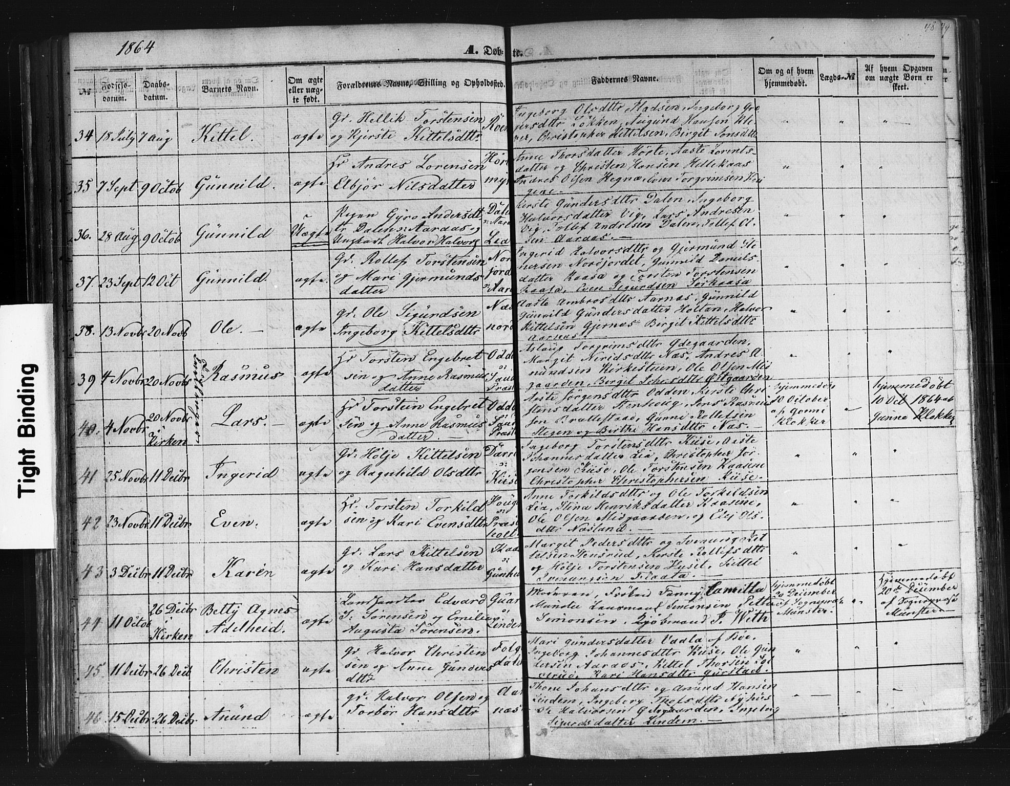 Sauherad kirkebøker, SAKO/A-298/F/Fb/L0001: Parish register (official) no. II 1, 1851-1877, p. 48