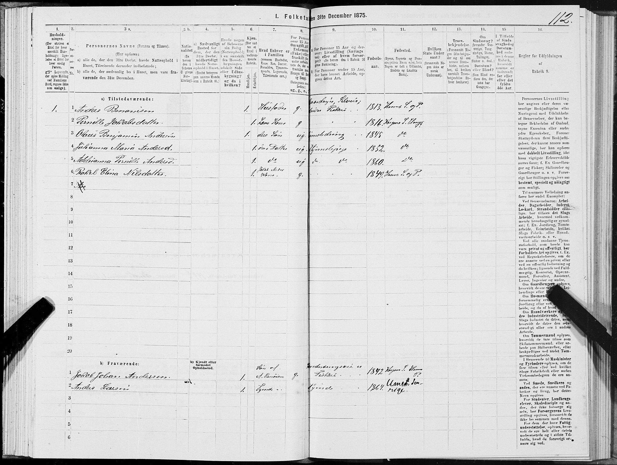 SAT, 1875 census for 1832P Hemnes, 1875, p. 4112