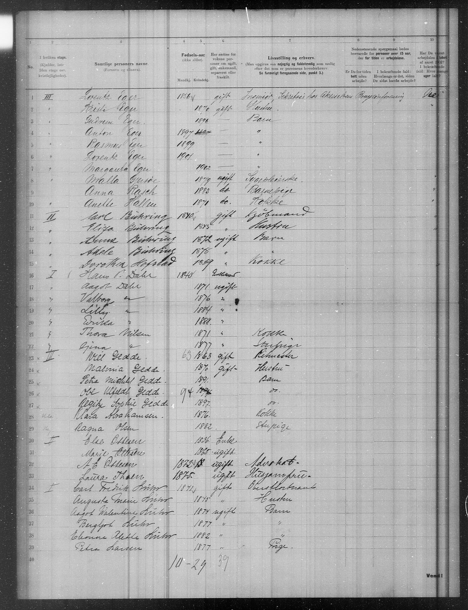 OBA, Municipal Census 1902 for Kristiania, 1902, p. 18474