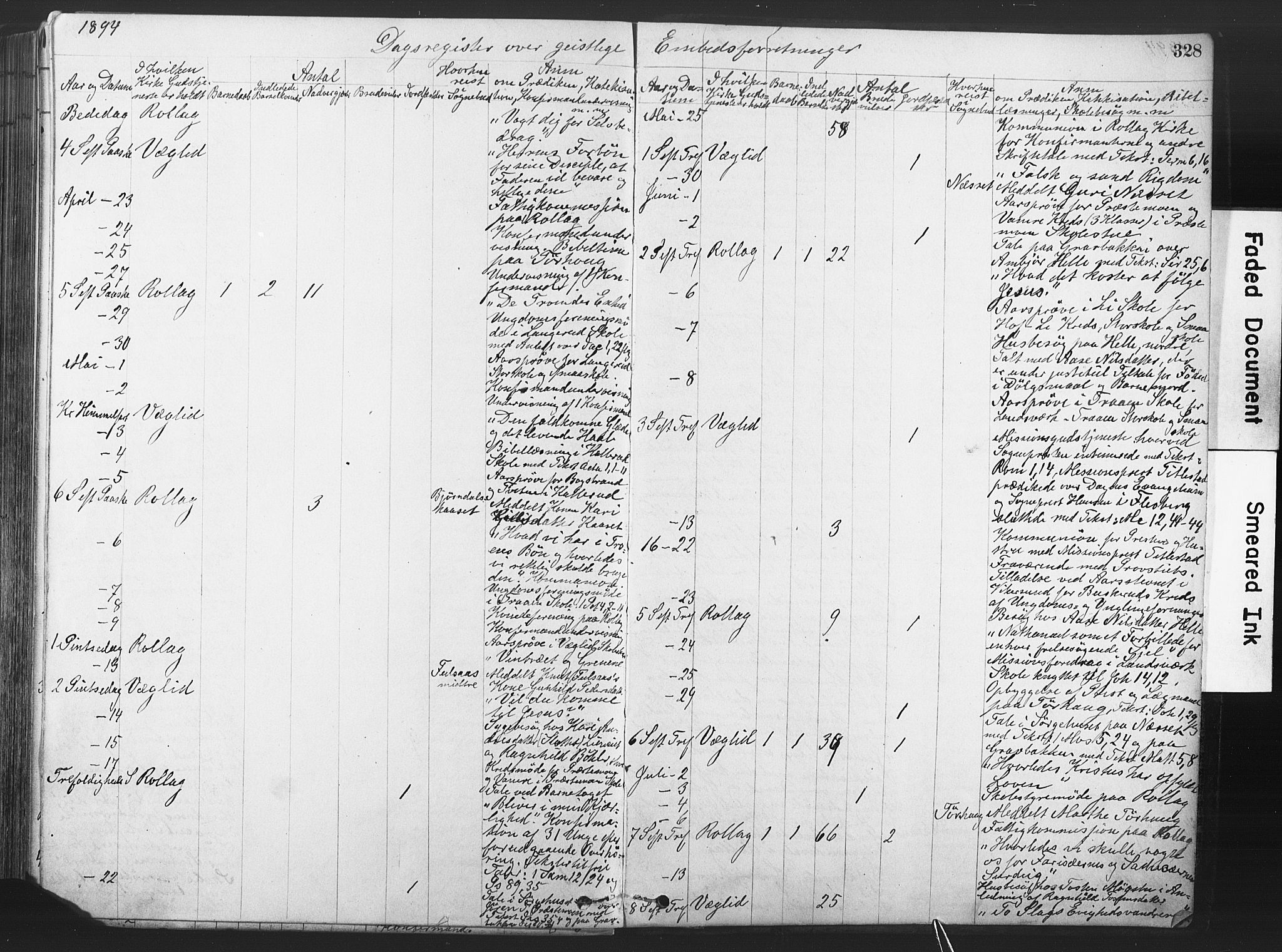 Rollag kirkebøker, AV/SAKO-A-240/F/Fa/L0011: Parish register (official) no. I 11, 1878-1902, p. 328