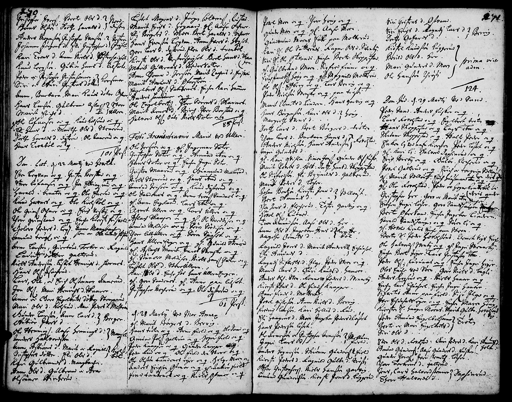 Strøm-Odalen prestekontor, SAH/PREST-028/H/Ha/Haa/L0001: Parish register (official) no. 1, 1689-1715, p. 170-171