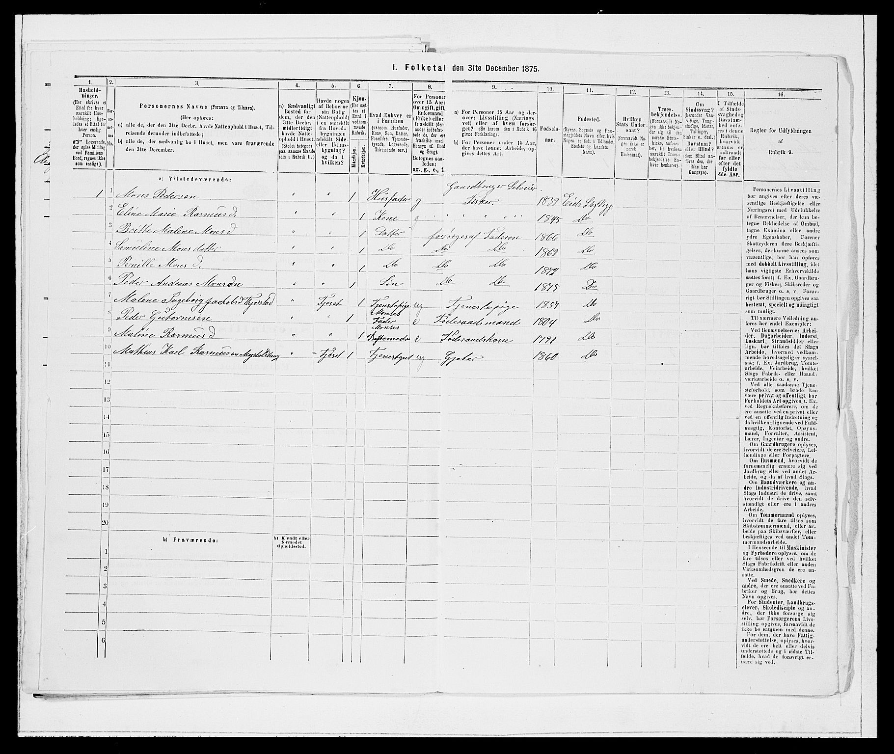 SAB, 1875 Census for 1443P Eid, 1875, p. 343