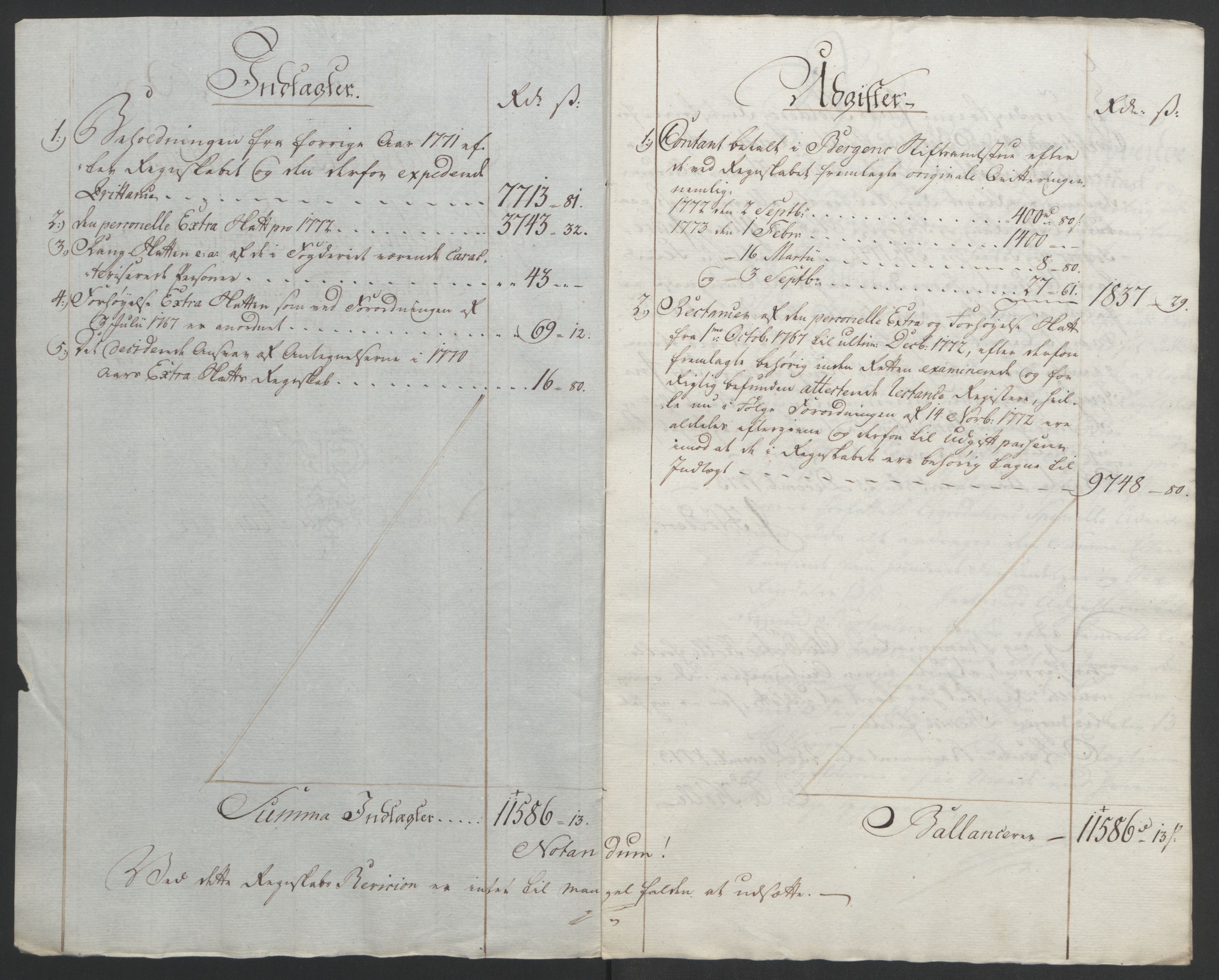 Rentekammeret inntil 1814, Realistisk ordnet avdeling, AV/RA-EA-4070/Ol/L0018: [Gg 10]: Ekstraskatten, 23.09.1762. Sogn, 1762-1772, p. 365