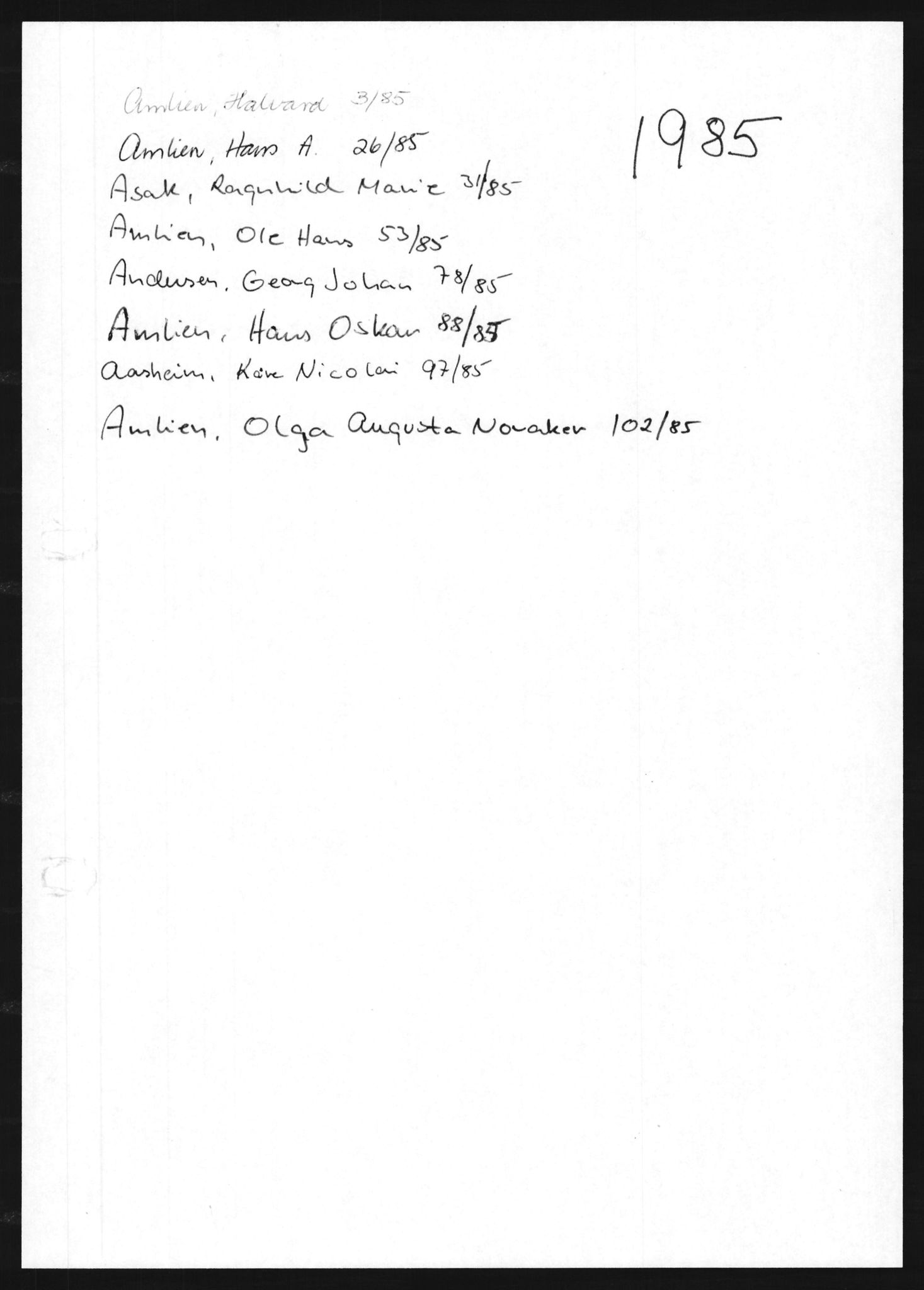 Vestre Toten lensmannskontor, AV/SAH-LOV-007/H/Ha/L0020: Dødsfallsprotokoll, 1985-1990, p. 2