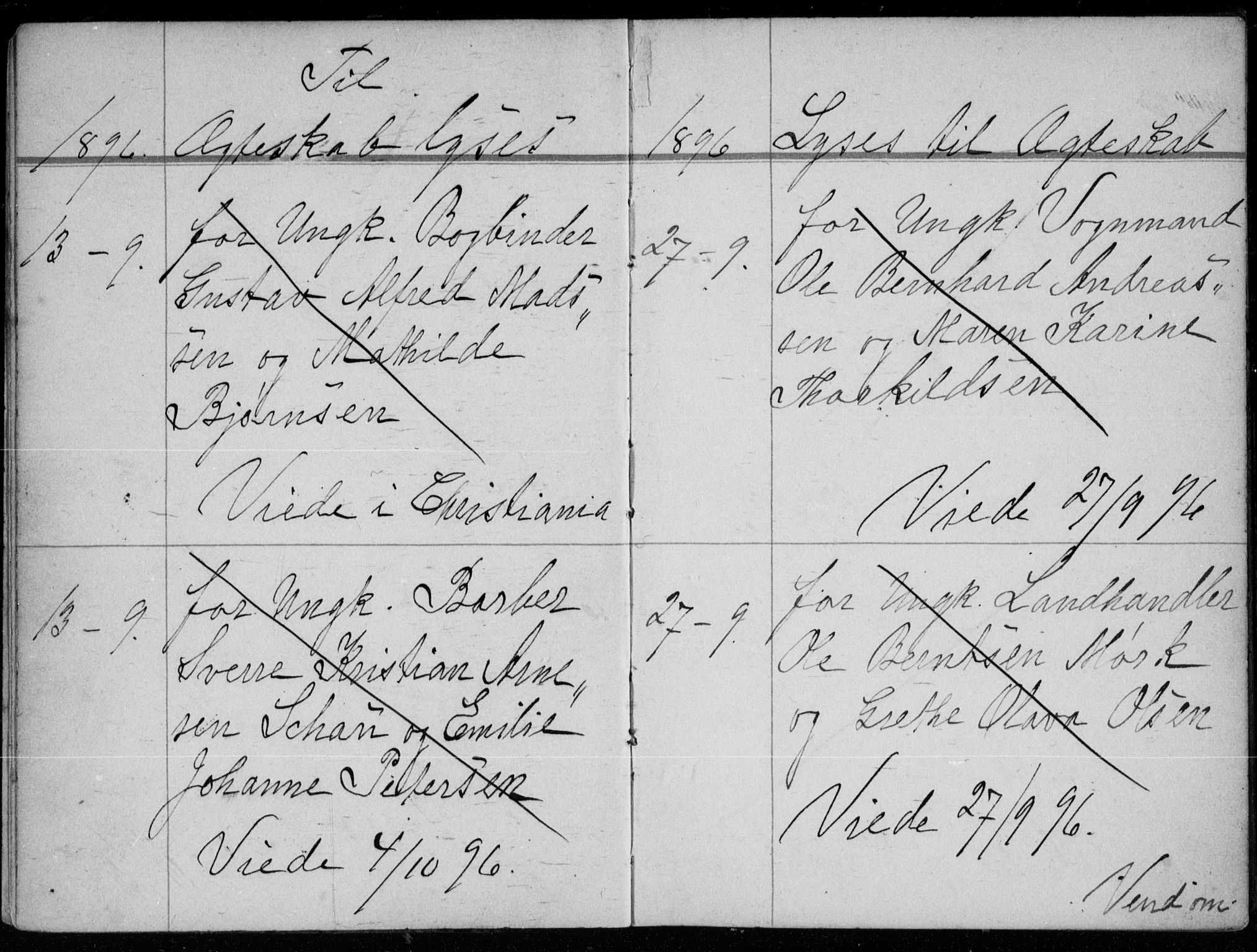 Strømsø kirkebøker, SAKO/A-246/H/Ha/L0009: Banns register no. 9, 1896-1901