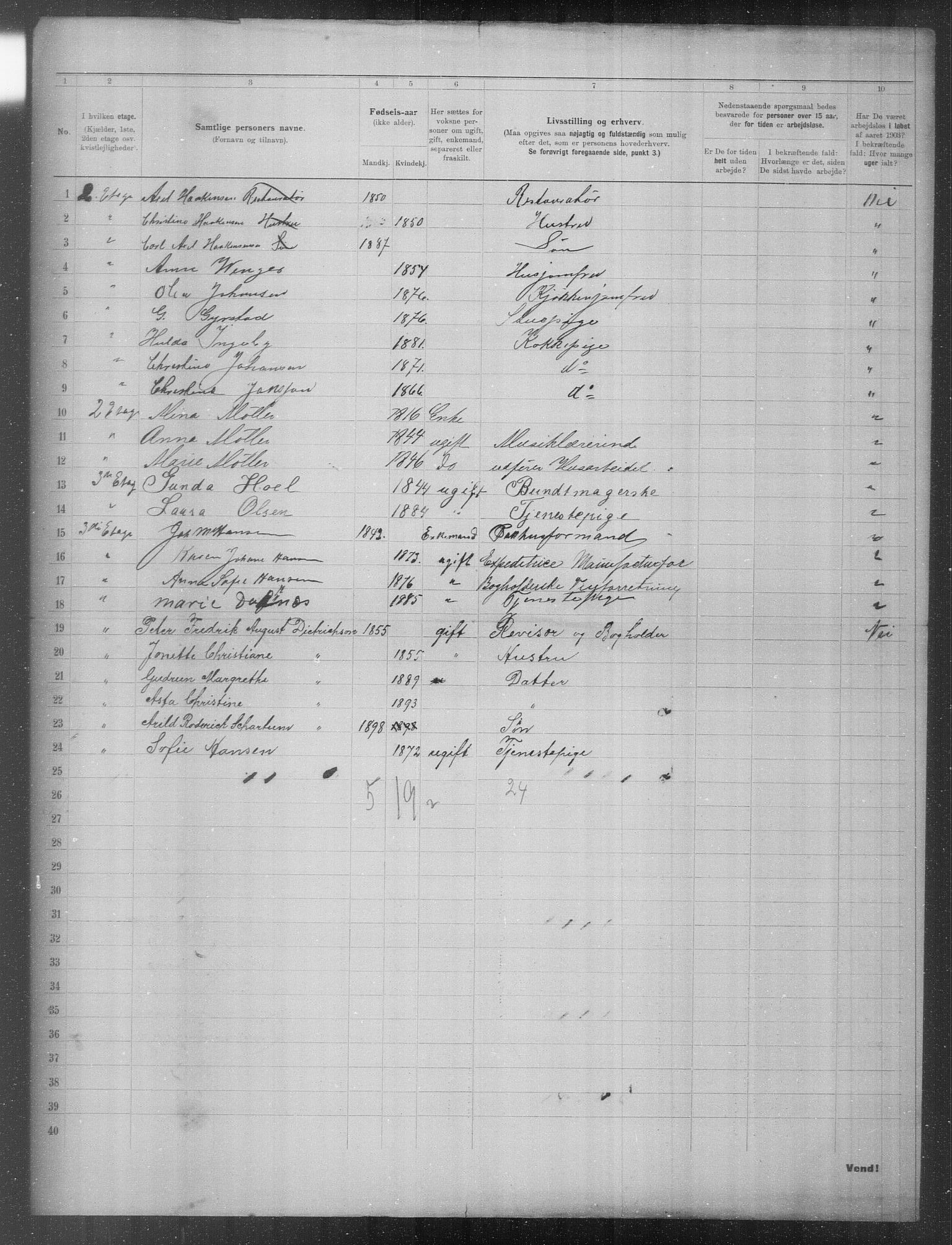 OBA, Municipal Census 1903 for Kristiania, 1903, p. 18357