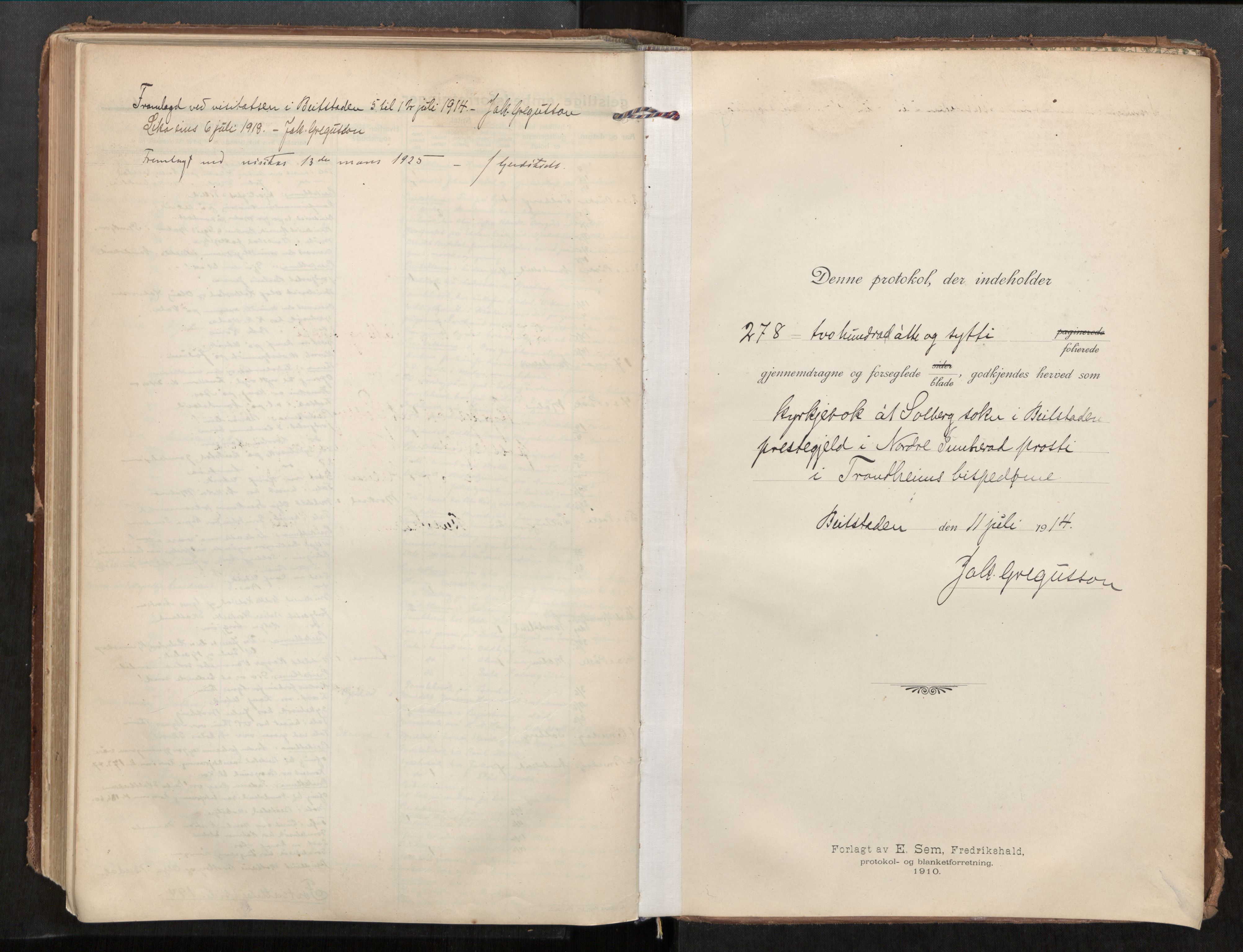 Beitstad sokneprestkontor, AV/SAT-A-1162/I/I1/I1a/L0001: Parish register (official) no. 1, 1912-1927