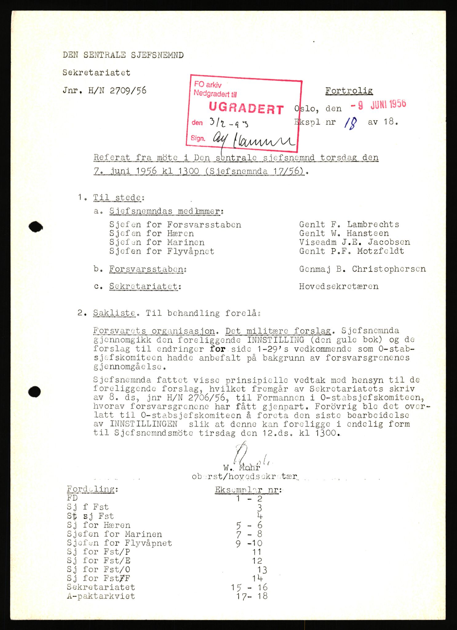 Forsvaret, Den sentrale sjefsnemnd, AV/RA-RAFA-6733, 1953-1956, p. 469