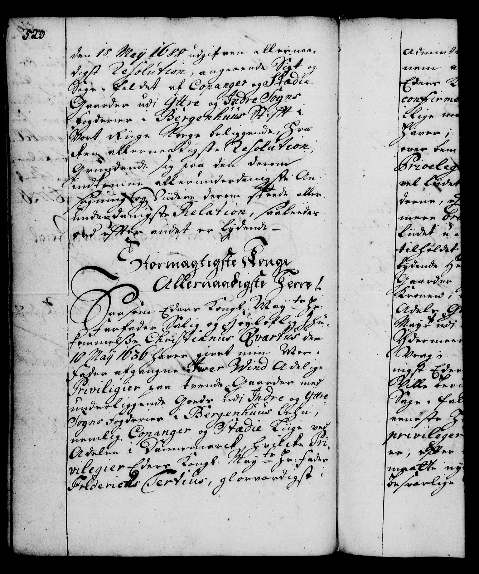 Rentekammeret, Kammerkanselliet, RA/EA-3111/G/Gg/Gga/L0002: Norsk ekspedisjonsprotokoll med register (merket RK 53.2), 1723-1727, p. 520