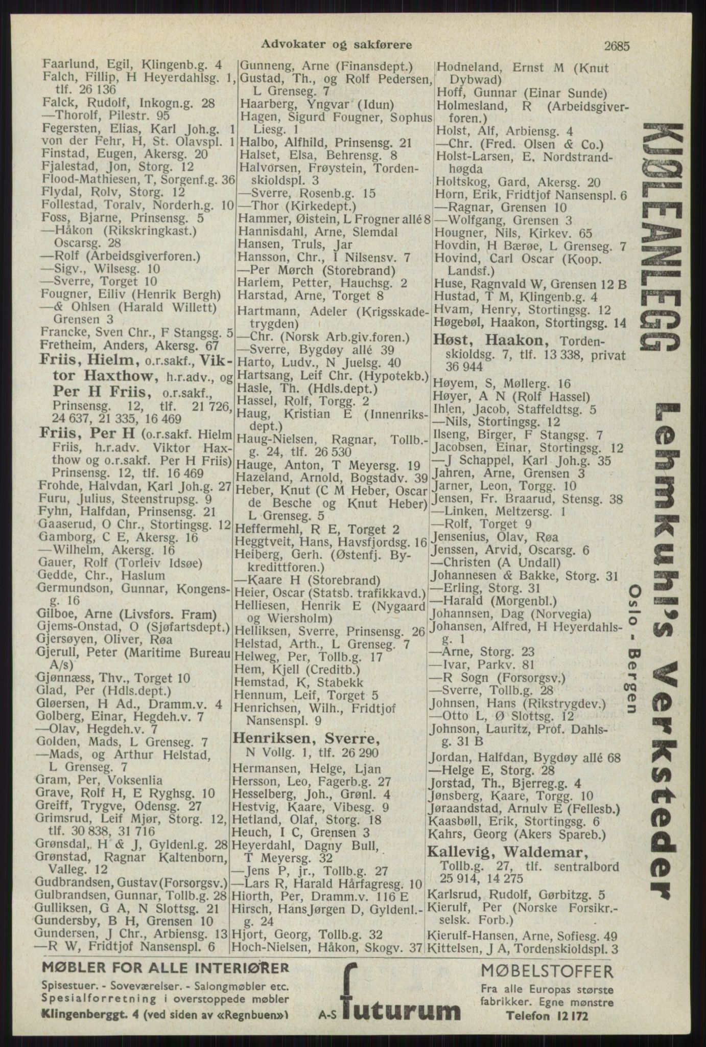 Kristiania/Oslo adressebok, PUBL/-, 1941, p. 2685