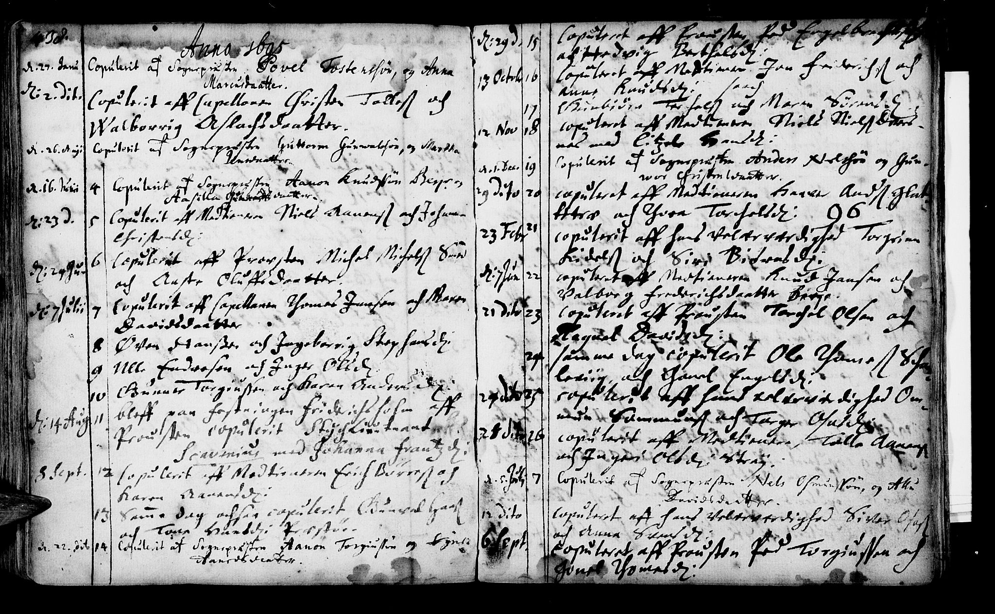 Oddernes sokneprestkontor, SAK/1111-0033/F/Fa/Faa/L0001: Parish register (official) no. A 1, 1692-1718, p. 438-439