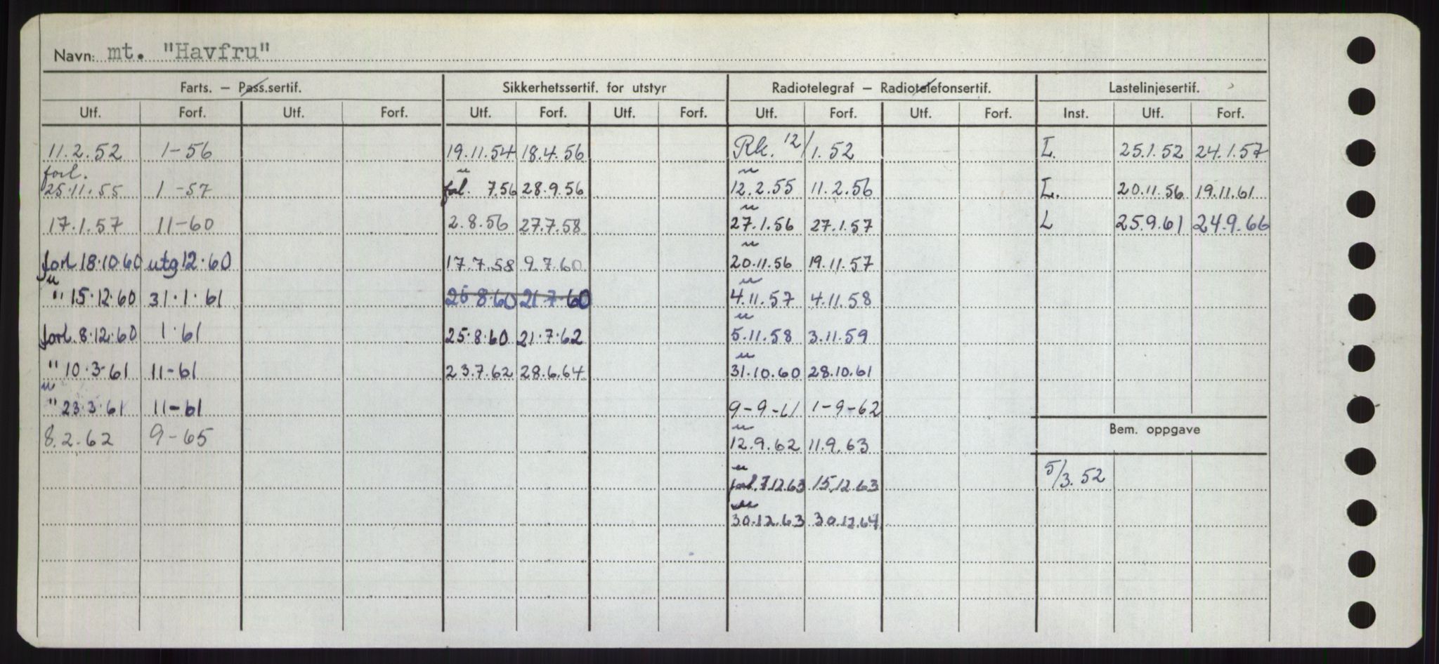 Sjøfartsdirektoratet med forløpere, Skipsmålingen, RA/S-1627/H/Hd/L0014: Fartøy, H-Havl, p. 544