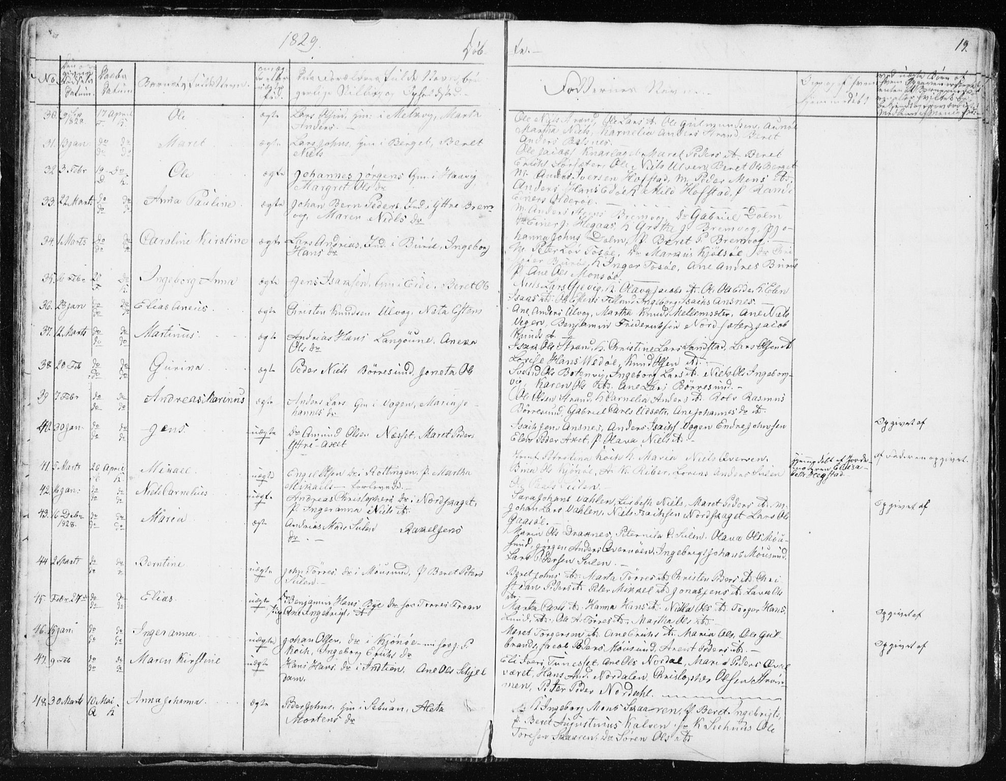Ministerialprotokoller, klokkerbøker og fødselsregistre - Sør-Trøndelag, SAT/A-1456/634/L0528: Parish register (official) no. 634A04, 1827-1842, p. 19