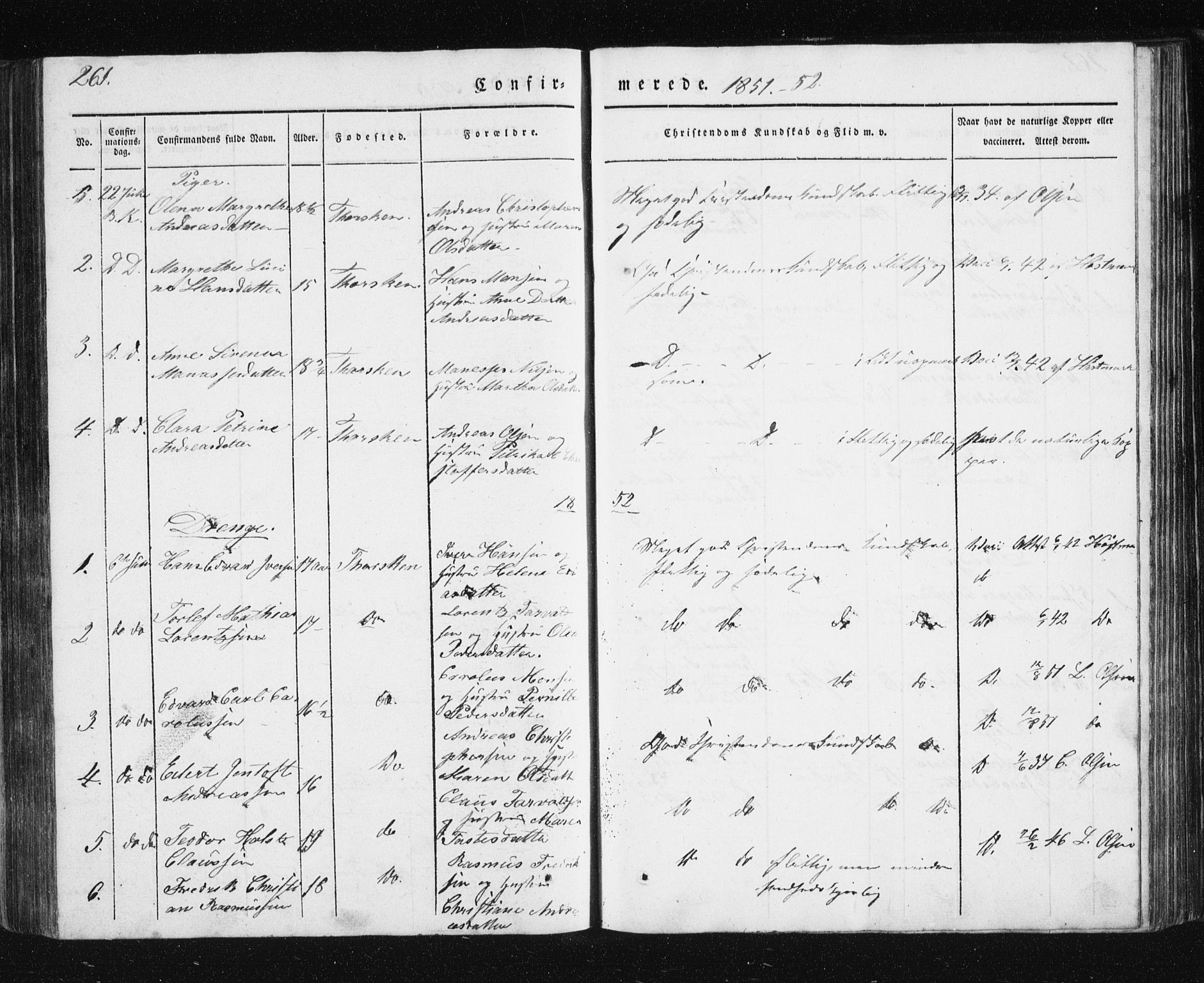 Berg sokneprestkontor, SATØ/S-1318/G/Ga/Gab/L0011klokker: Parish register (copy) no. 11, 1833-1878, p. 261