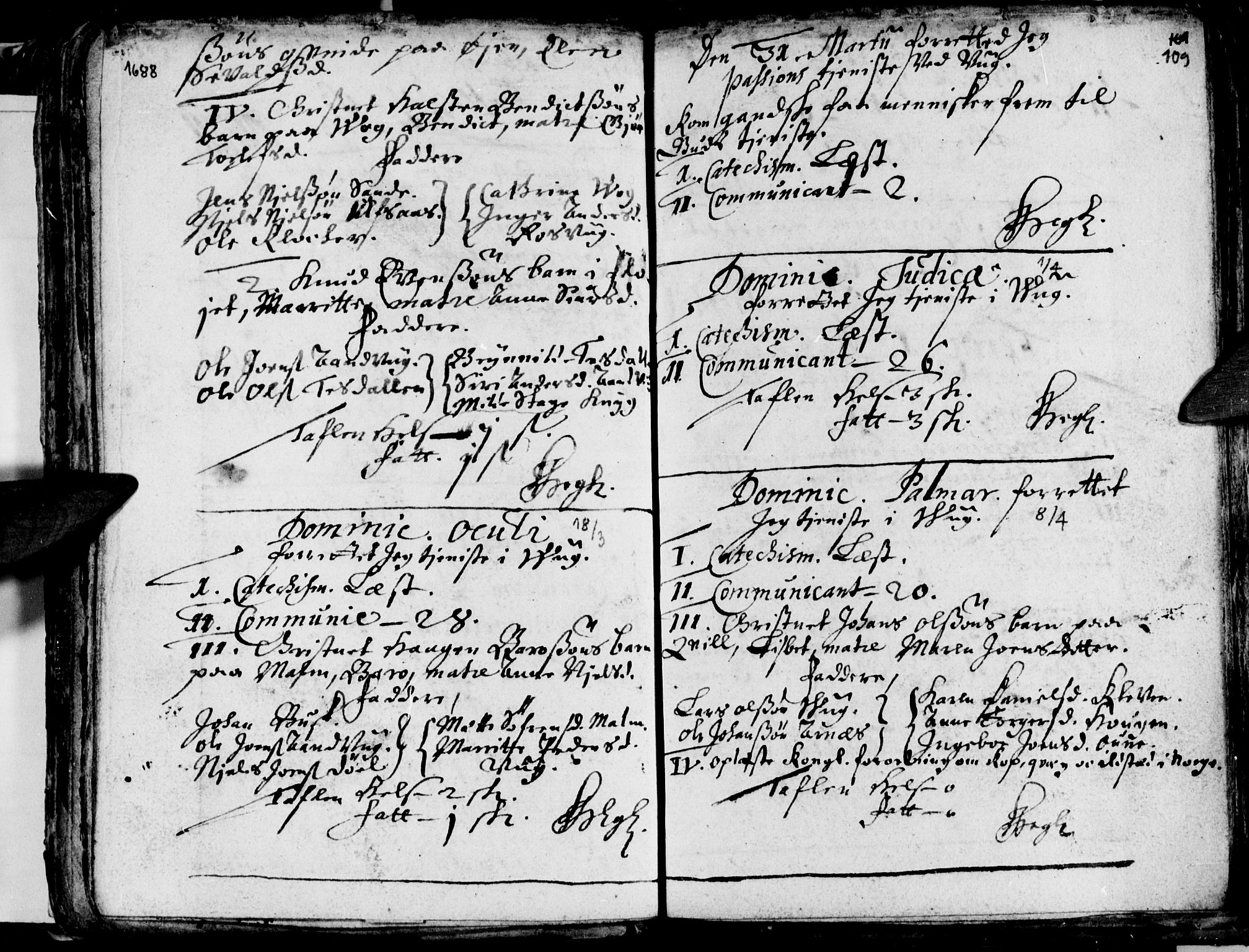 Ministerialprotokoller, klokkerbøker og fødselsregistre - Nordland, AV/SAT-A-1459/812/L0172: Parish register (official) no. 812A01, 1677-1718, p. 109