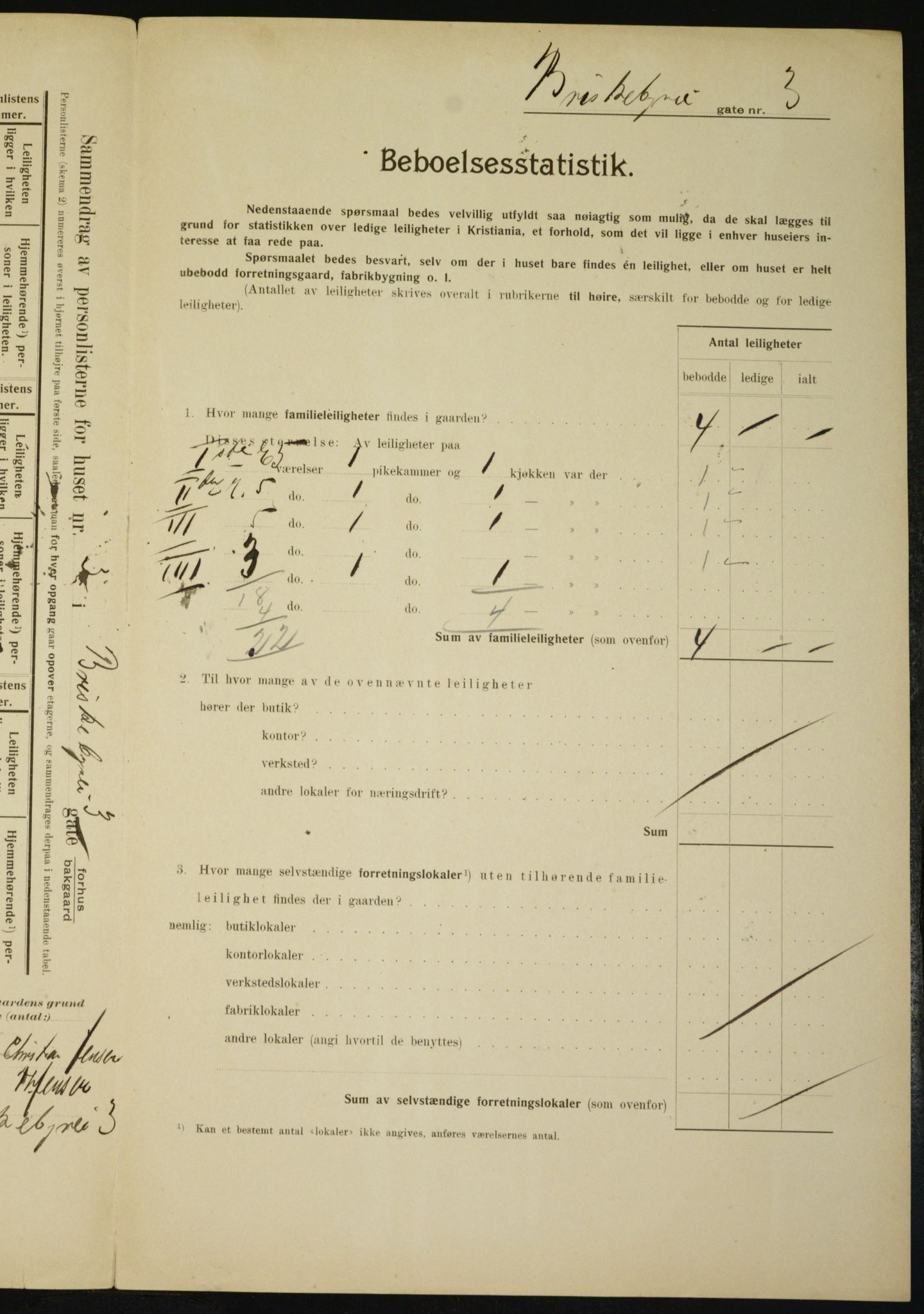 OBA, Municipal Census 1910 for Kristiania, 1910, p. 8836