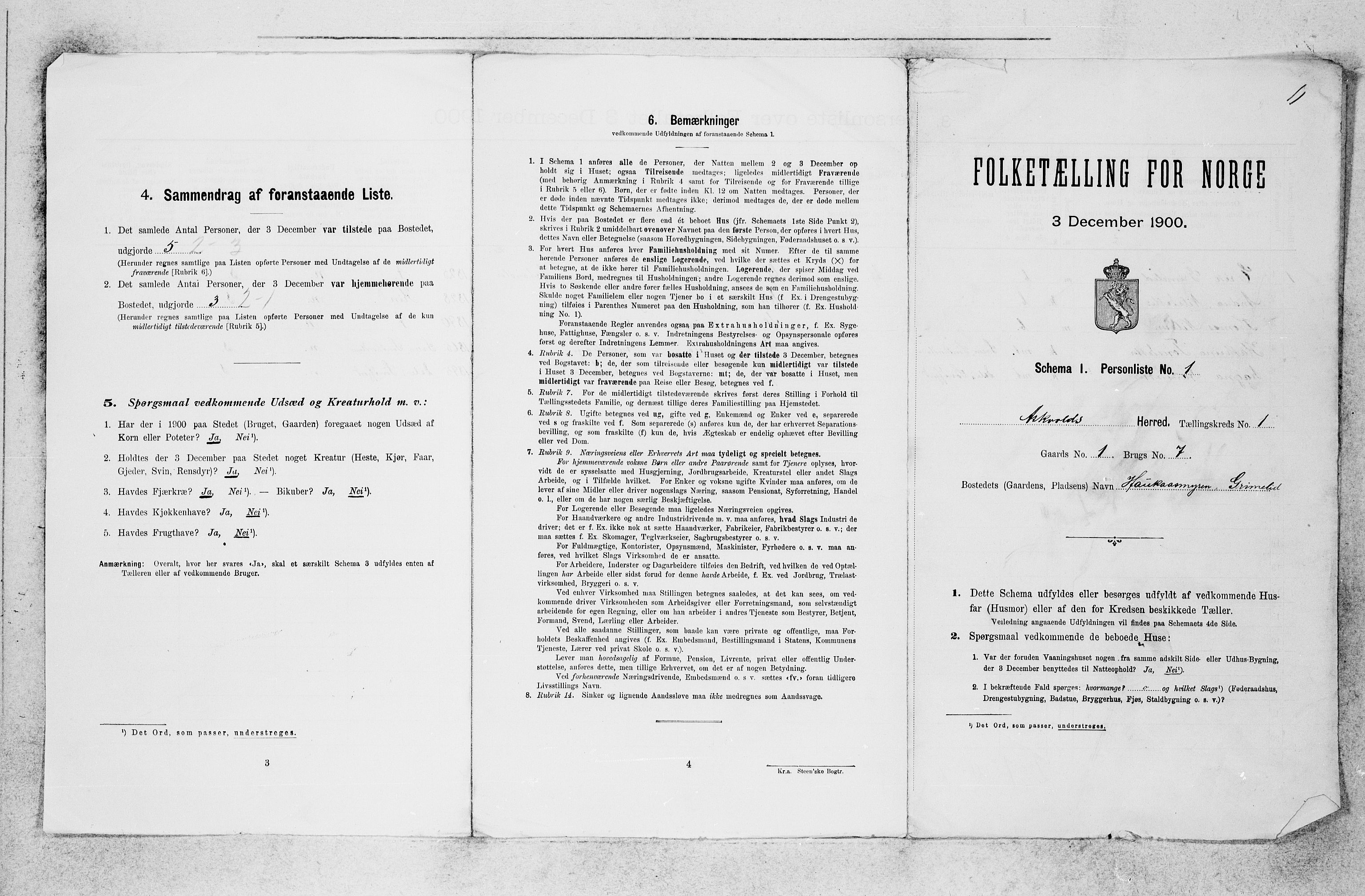 SAB, 1900 census for Askvoll, 1900, p. 75