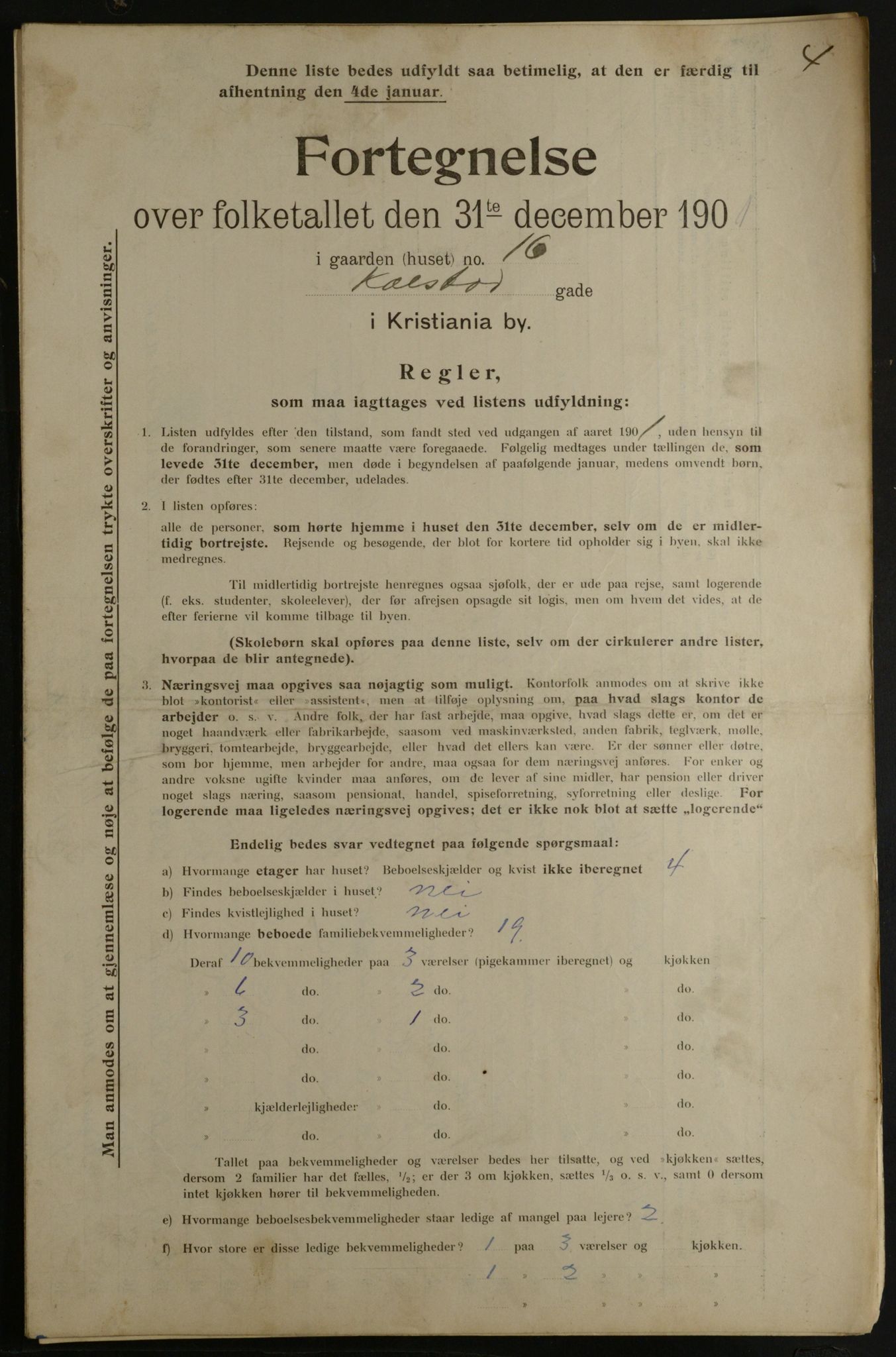OBA, Municipal Census 1901 for Kristiania, 1901, p. 8086
