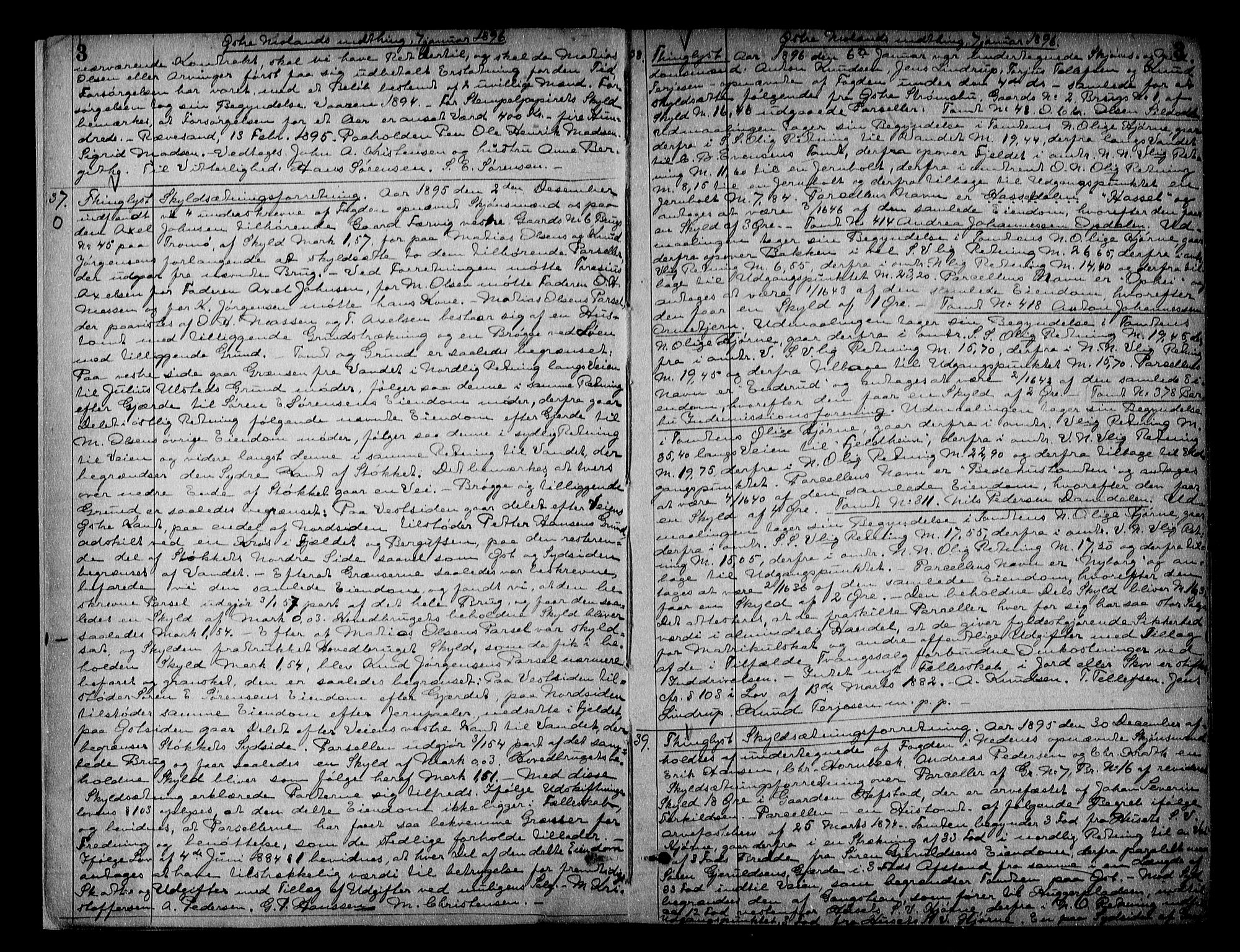 Nedenes sorenskriveri, AV/SAK-1221-0006/G/Gb/Gba/L0016: Mortgage book no. 13, 1896-1899, p. 3