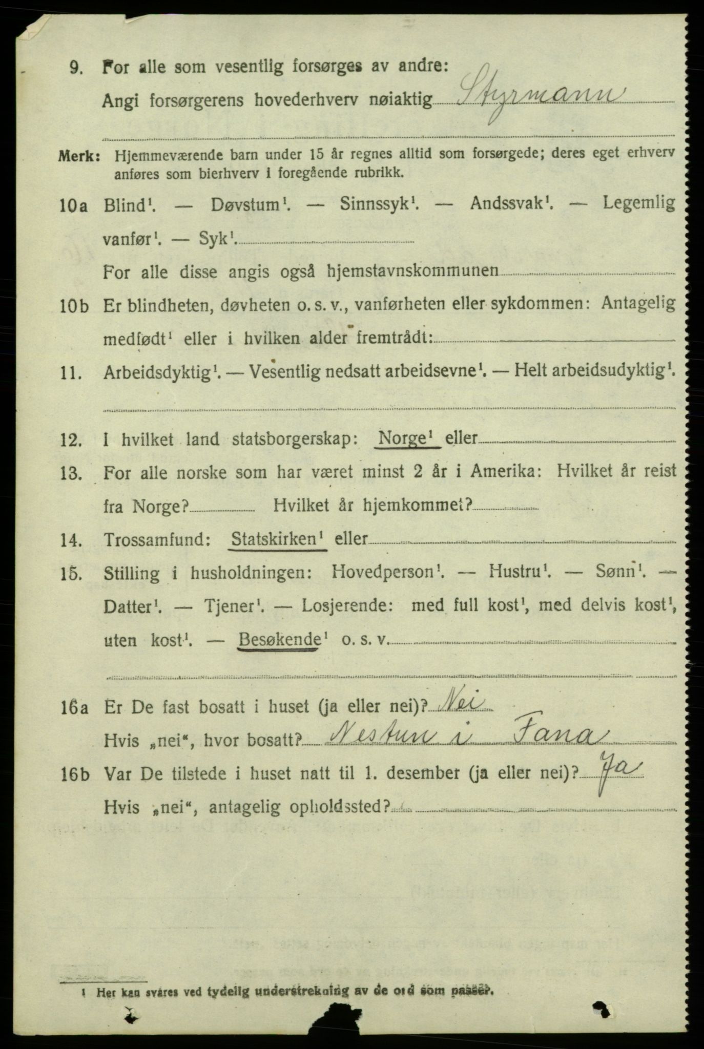 SAB, 1920 census for Kvinnherad, 1920, p. 10425