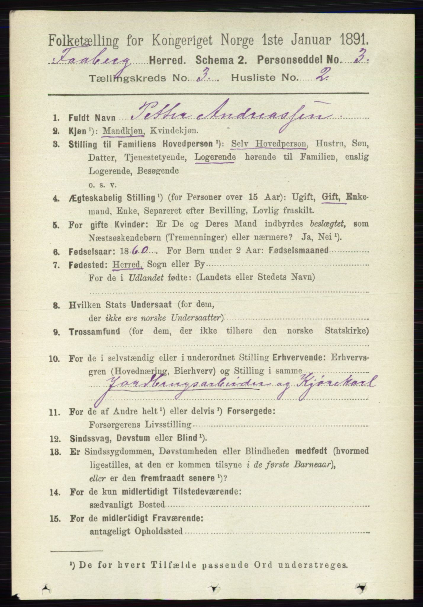 RA, 1891 census for 0524 Fåberg, 1891, p. 868