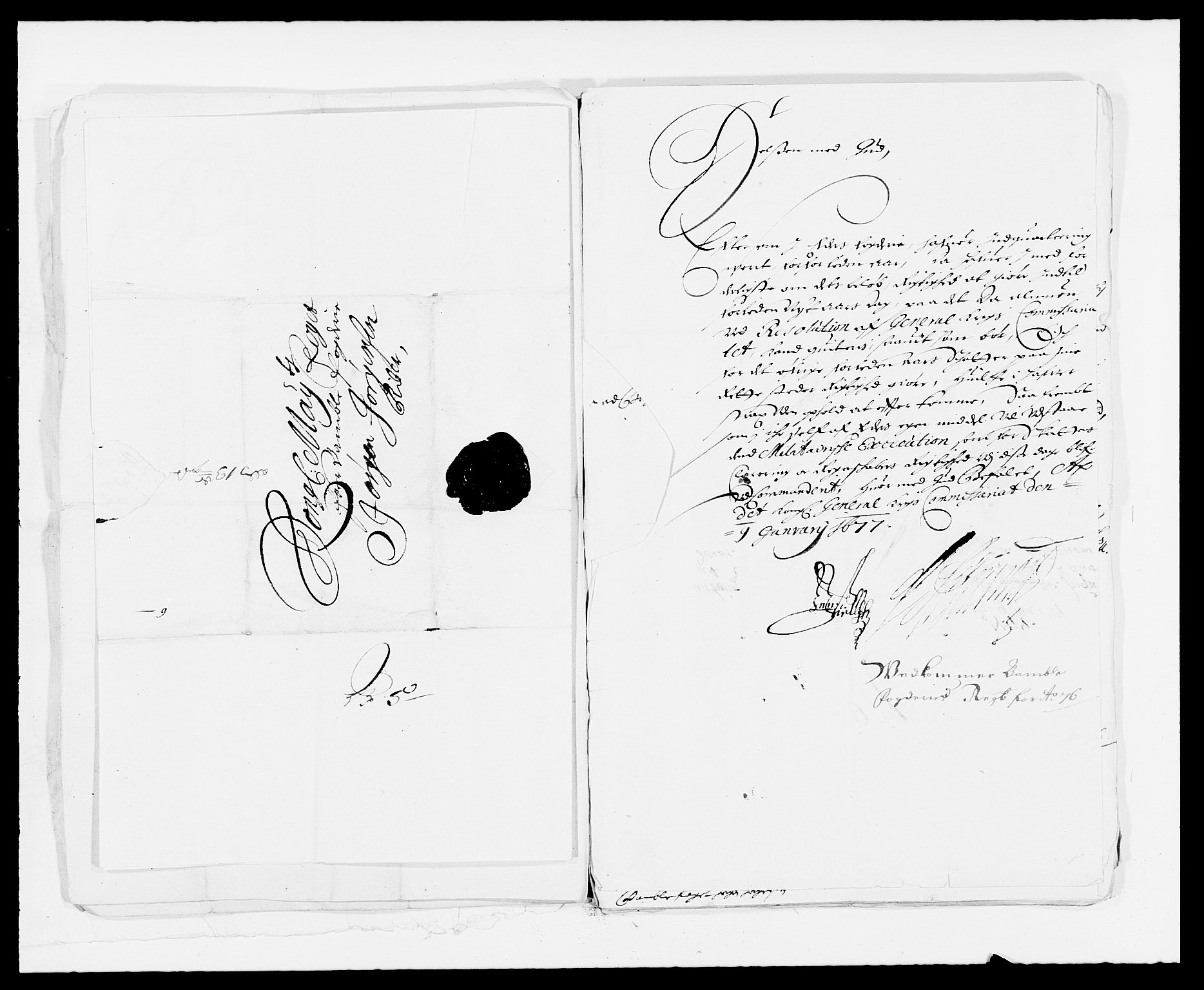 Rentekammeret inntil 1814, Reviderte regnskaper, Fogderegnskap, AV/RA-EA-4092/R34/L2043: Fogderegnskap Bamble, 1676-1677, p. 203