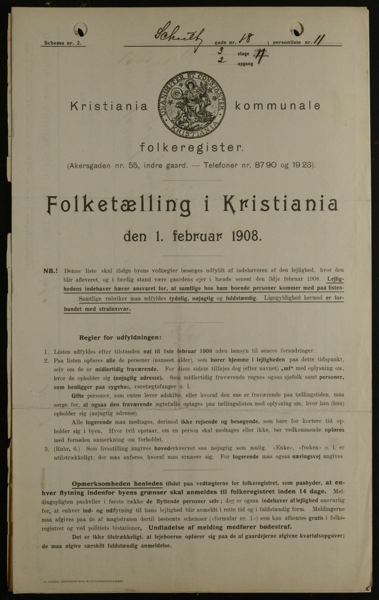 OBA, Municipal Census 1908 for Kristiania, 1908, p. 81757