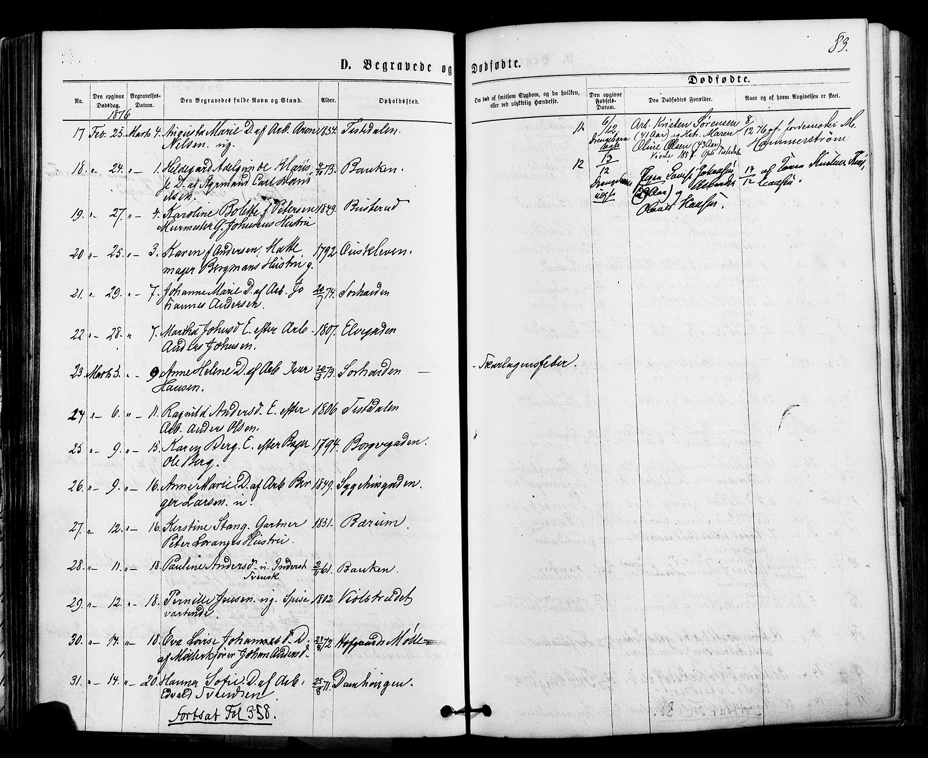 Halden prestekontor Kirkebøker, AV/SAO-A-10909/F/Fa/L0010: Parish register (official) no. I 10, 1866-1877, p. 83