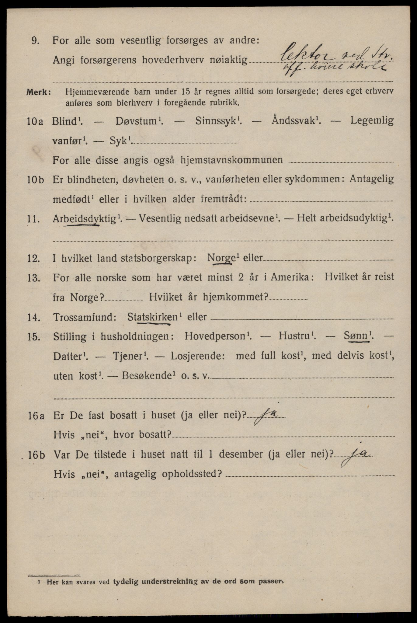 SAST, 1920 census for Stavanger, 1920, p. 118691