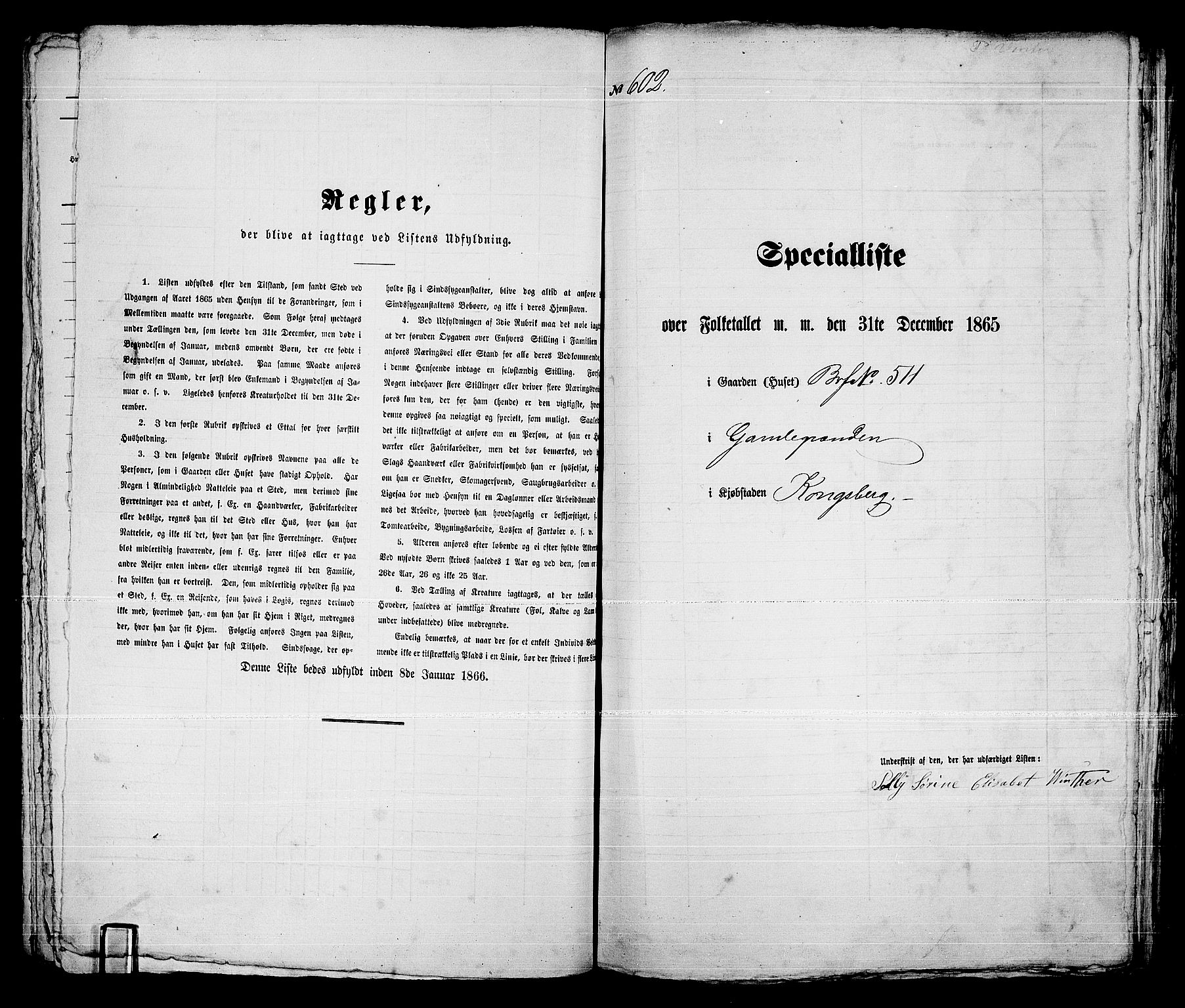 RA, 1865 census for Kongsberg/Kongsberg, 1865, p. 1226