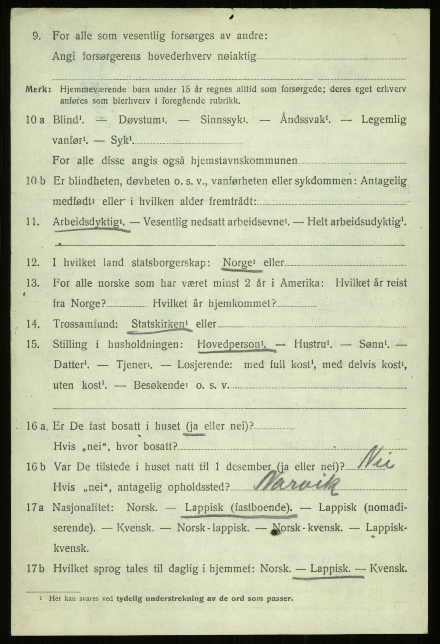 SATØ, 1920 census for Ibestad, 1920, p. 3944