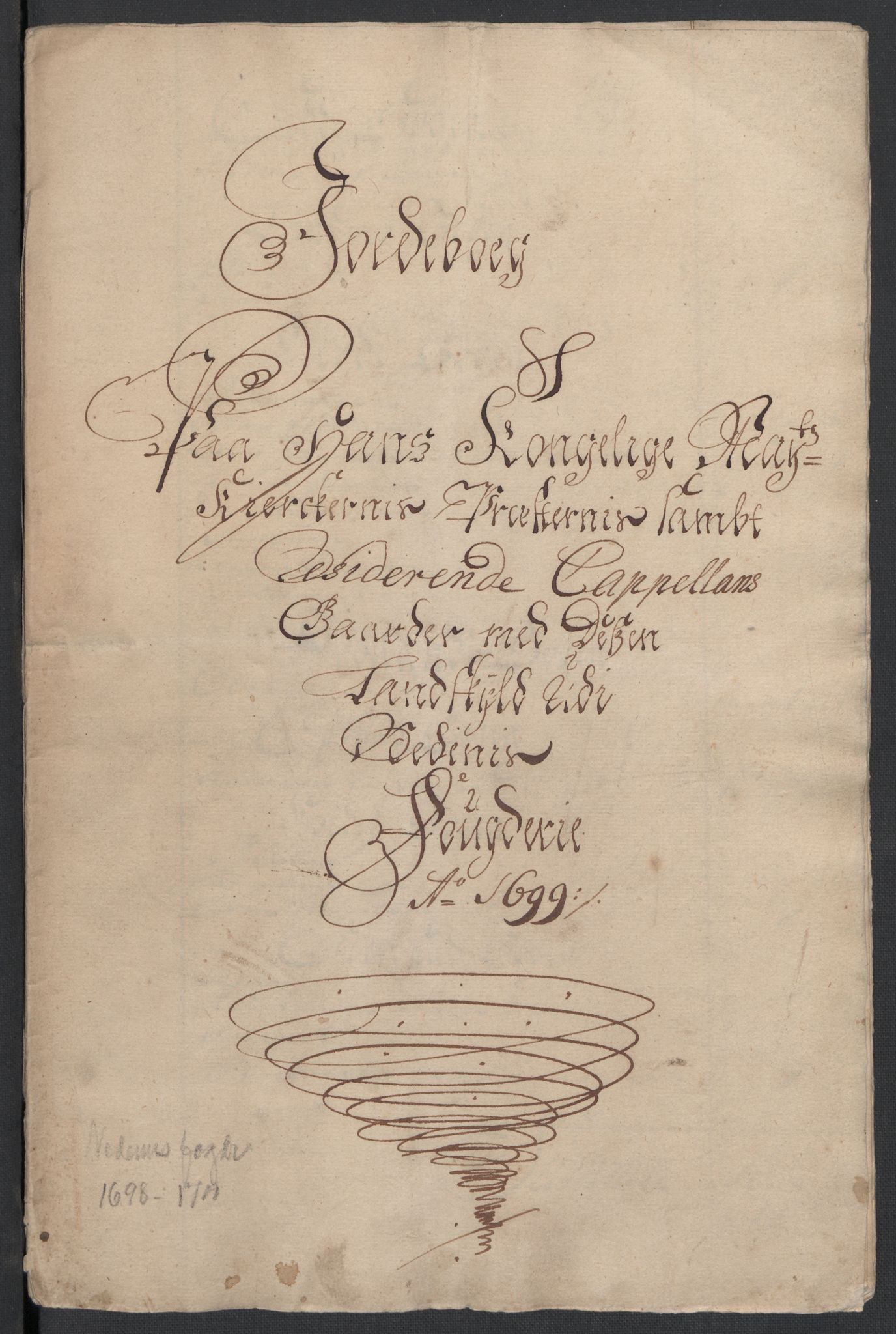 Rentekammeret inntil 1814, Reviderte regnskaper, Fogderegnskap, AV/RA-EA-4092/R39/L2314: Fogderegnskap Nedenes, 1698-1699, p. 244