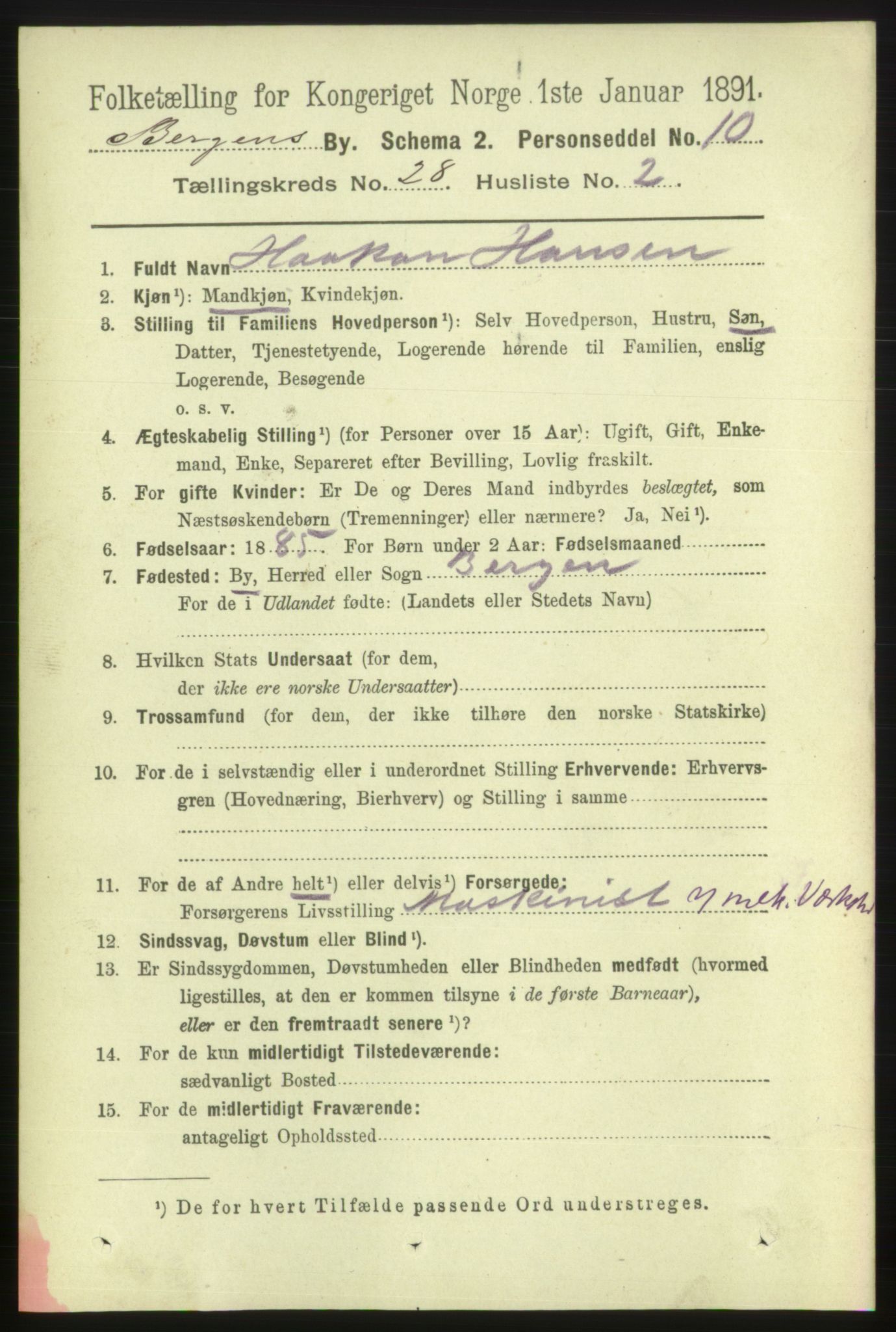 RA, 1891 Census for 1301 Bergen, 1891, p. 36352