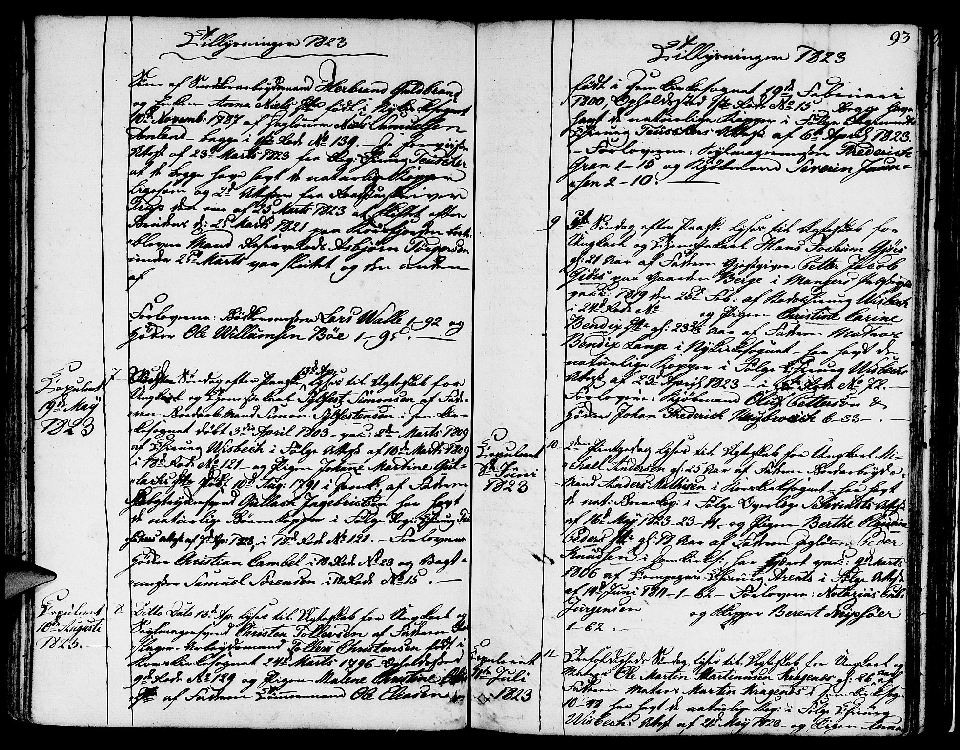Nykirken Sokneprestembete, SAB/A-77101/H/Hab: Parish register (copy) no. A 2, 1782-1847, p. 93
