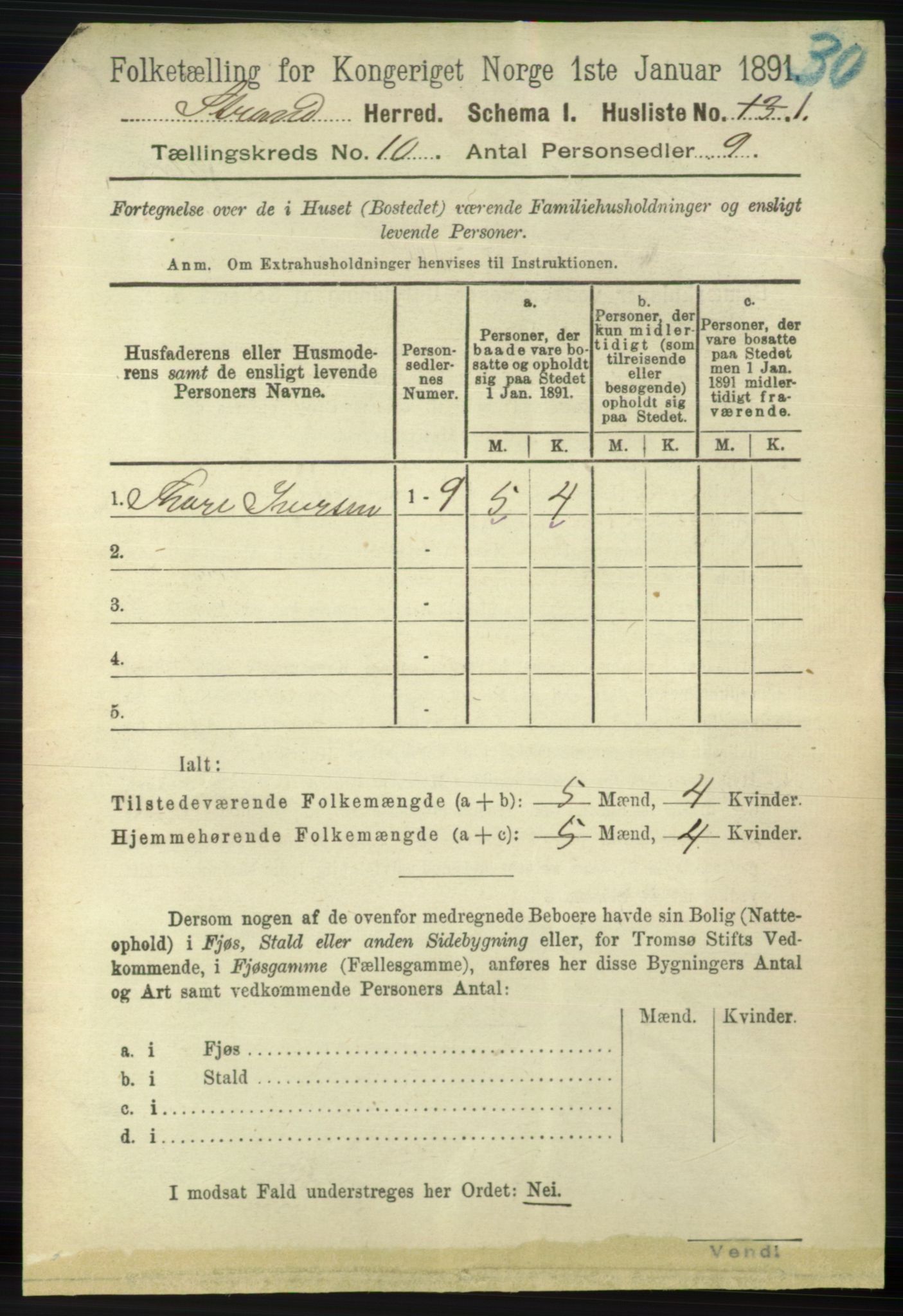 RA, 1891 census for 1130 Strand, 1891, p. 2705