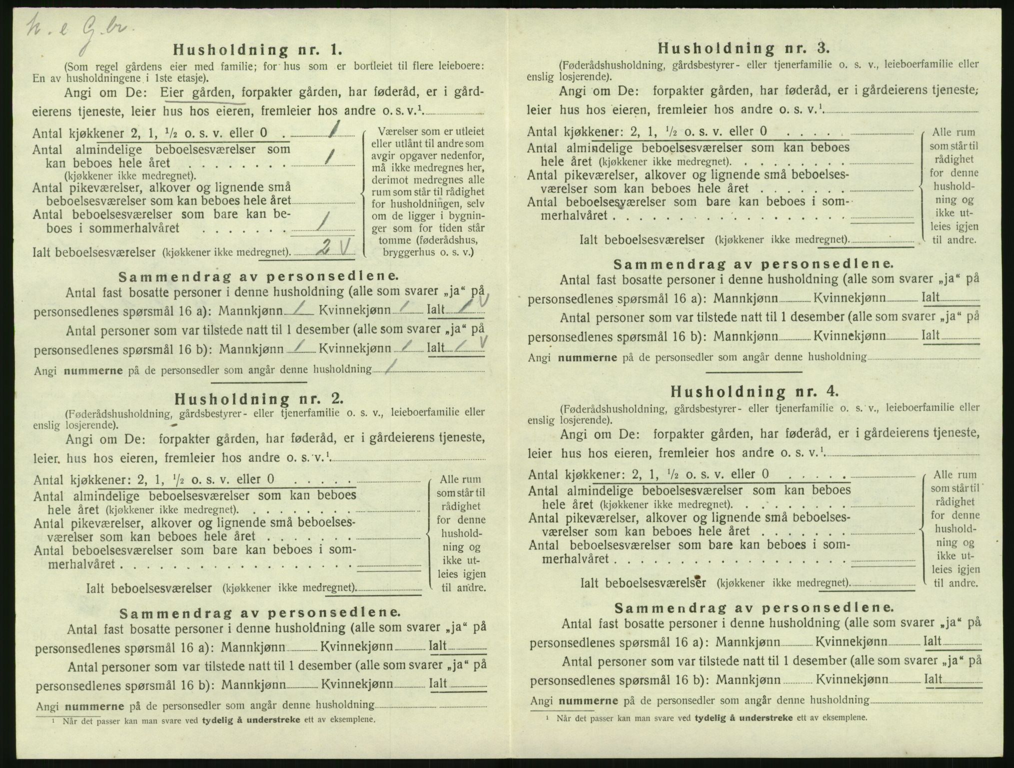 SAK, 1920 census for Bakke, 1920, p. 583